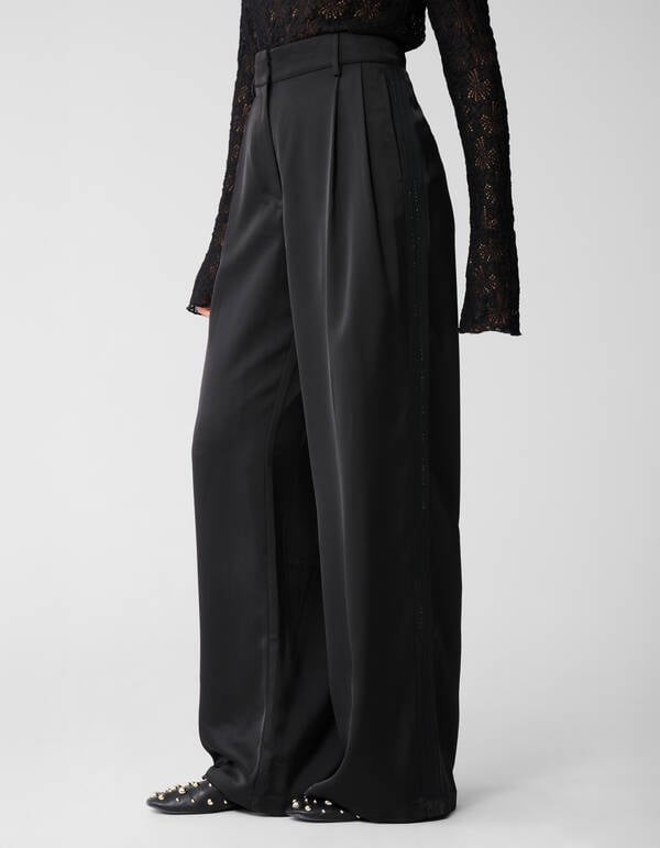 Satinhose Schwarz von Mieke SHOEBY WOMEN