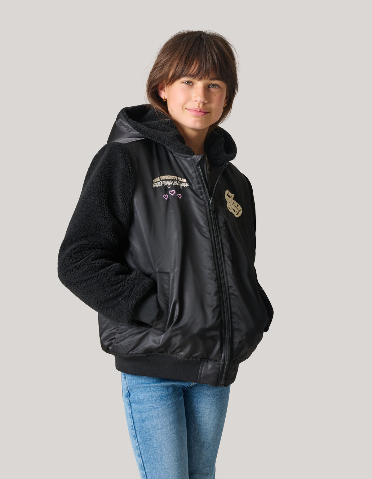 Varsity Jacke Schwarz SHOEBY GIRLS