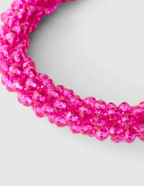Oval Perlen Haargummi Rosa SHOEBY ACCESSOIRES