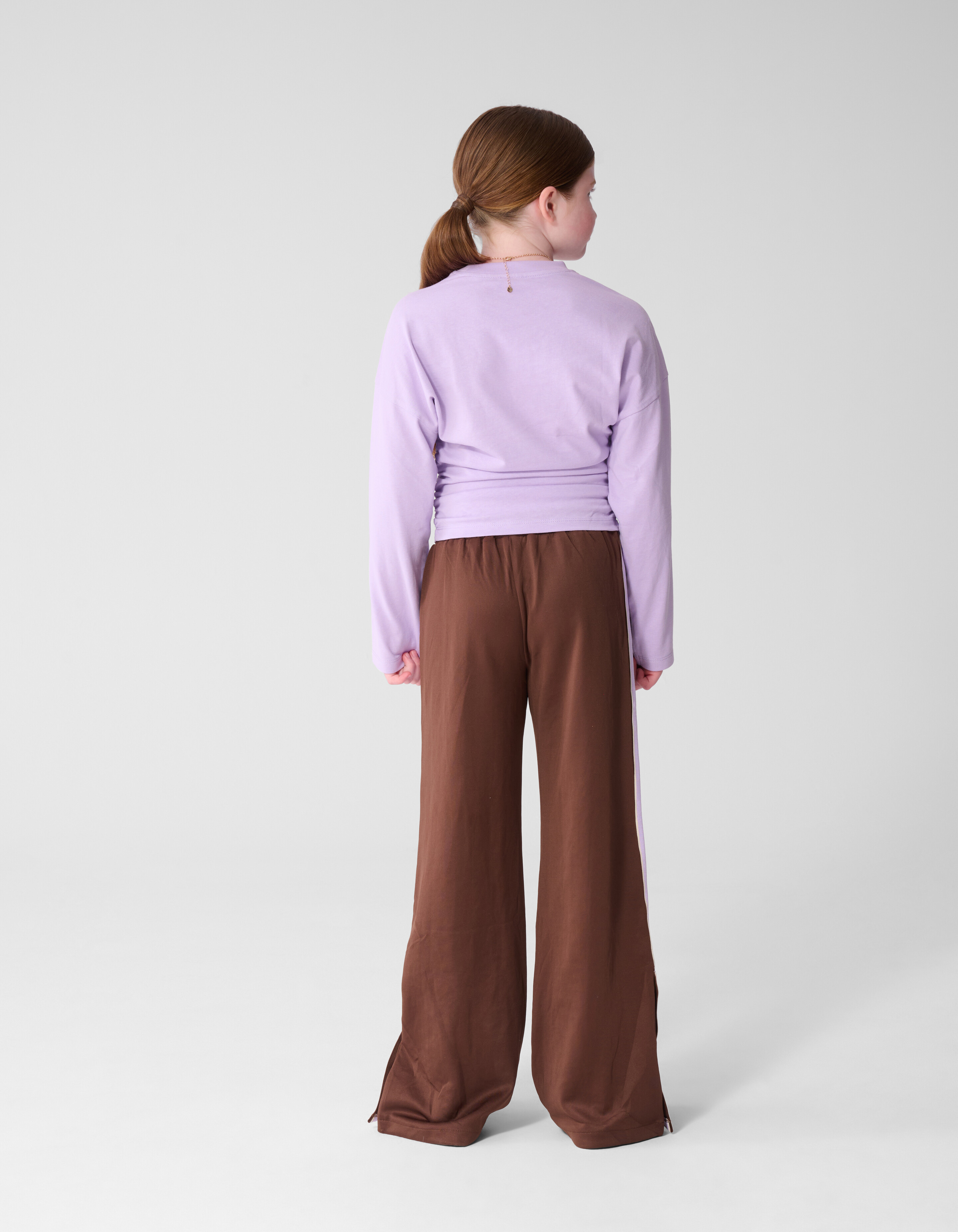 Lila Langarmshirt mit Raffungen SHOEBY GIRLS
