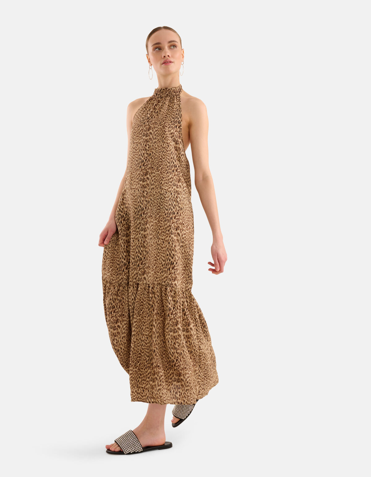 Leopard Halter Kleid Braun SHOEBY WOMEN