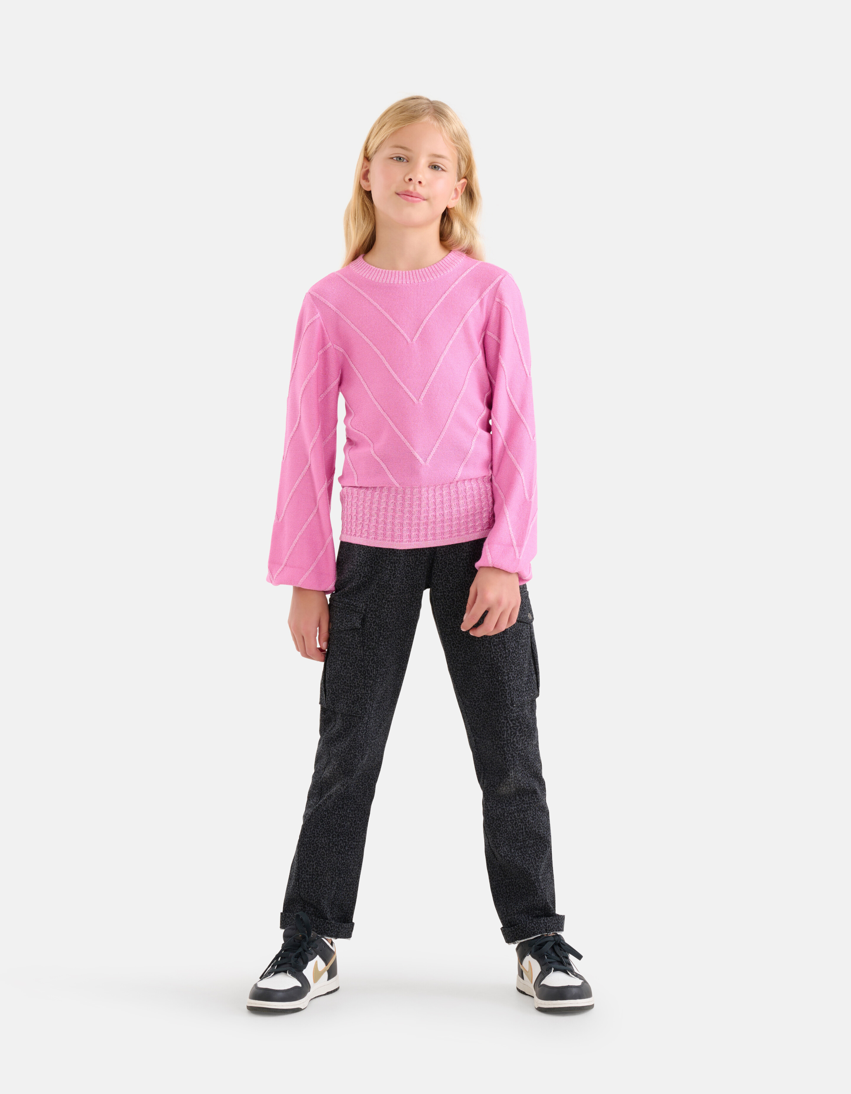 Diagonaler Glitzer-Pullover Rosa SHOEBY GIRLS