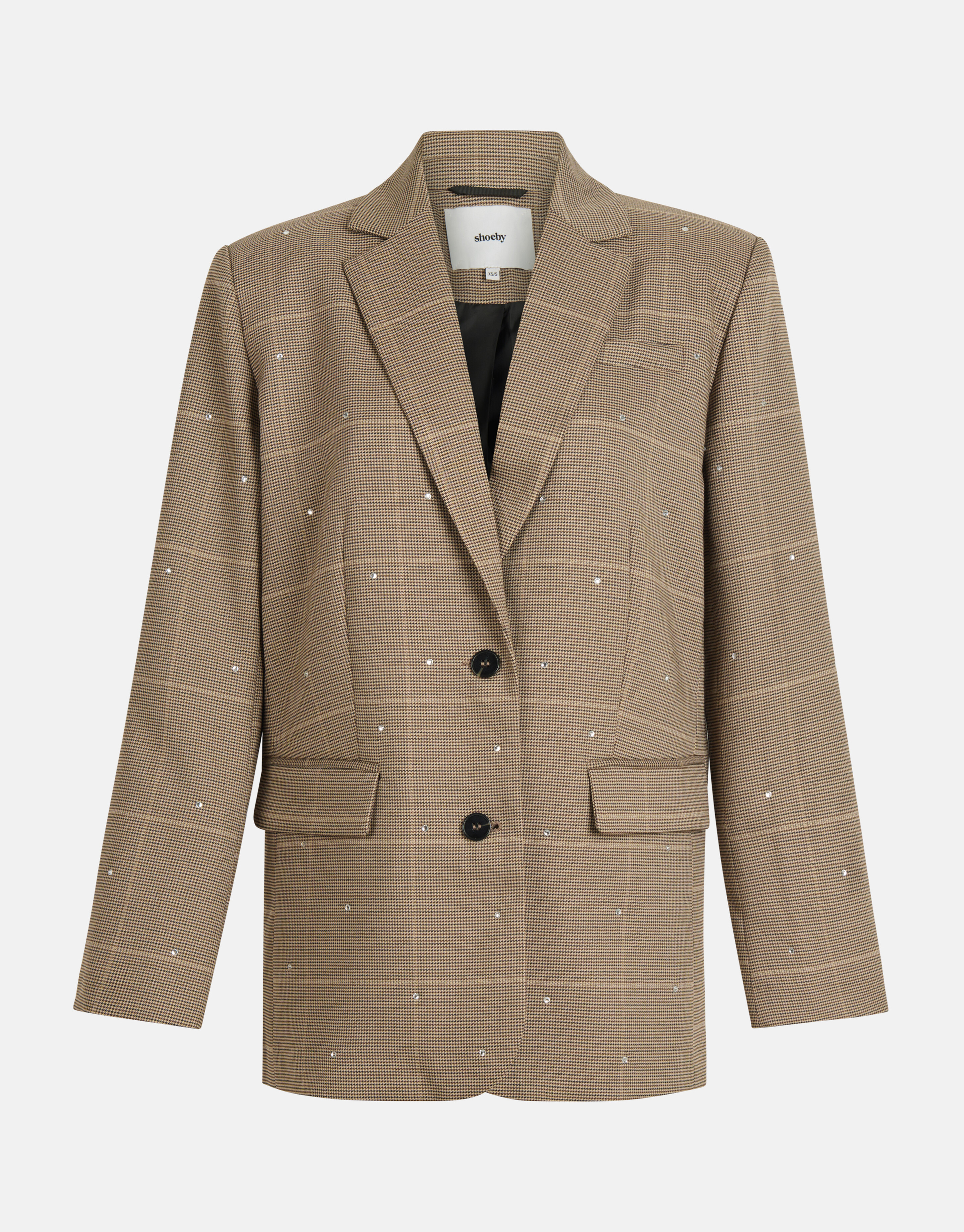 Strass-Karierter Blazer Braun SHOEBY WOMEN