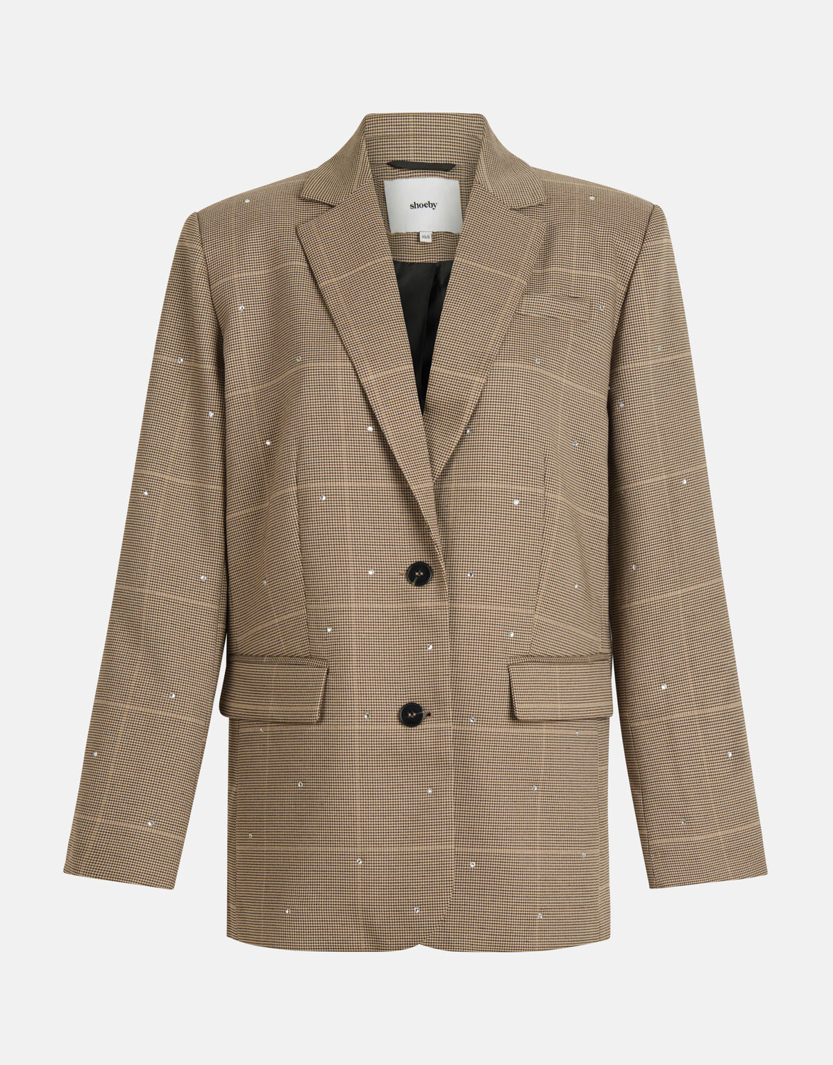 Strass-Karierter Blazer Braun SHOEBY WOMEN