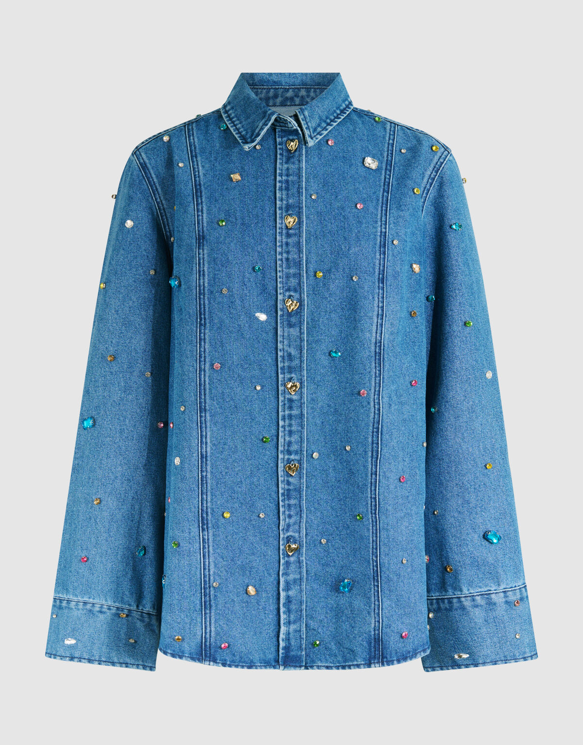 Stone Denim Bluse Mediumstone SHOEBY WOMEN