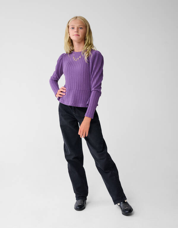 Peplum-Kabel-Top in Lila SHOEBY GIRLS