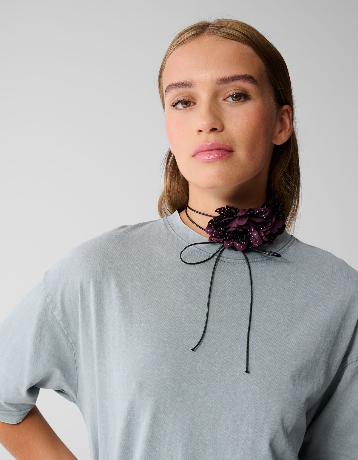 Strass-Blumen-Corsage Dark Red SHOEBY ACCESSOIRES