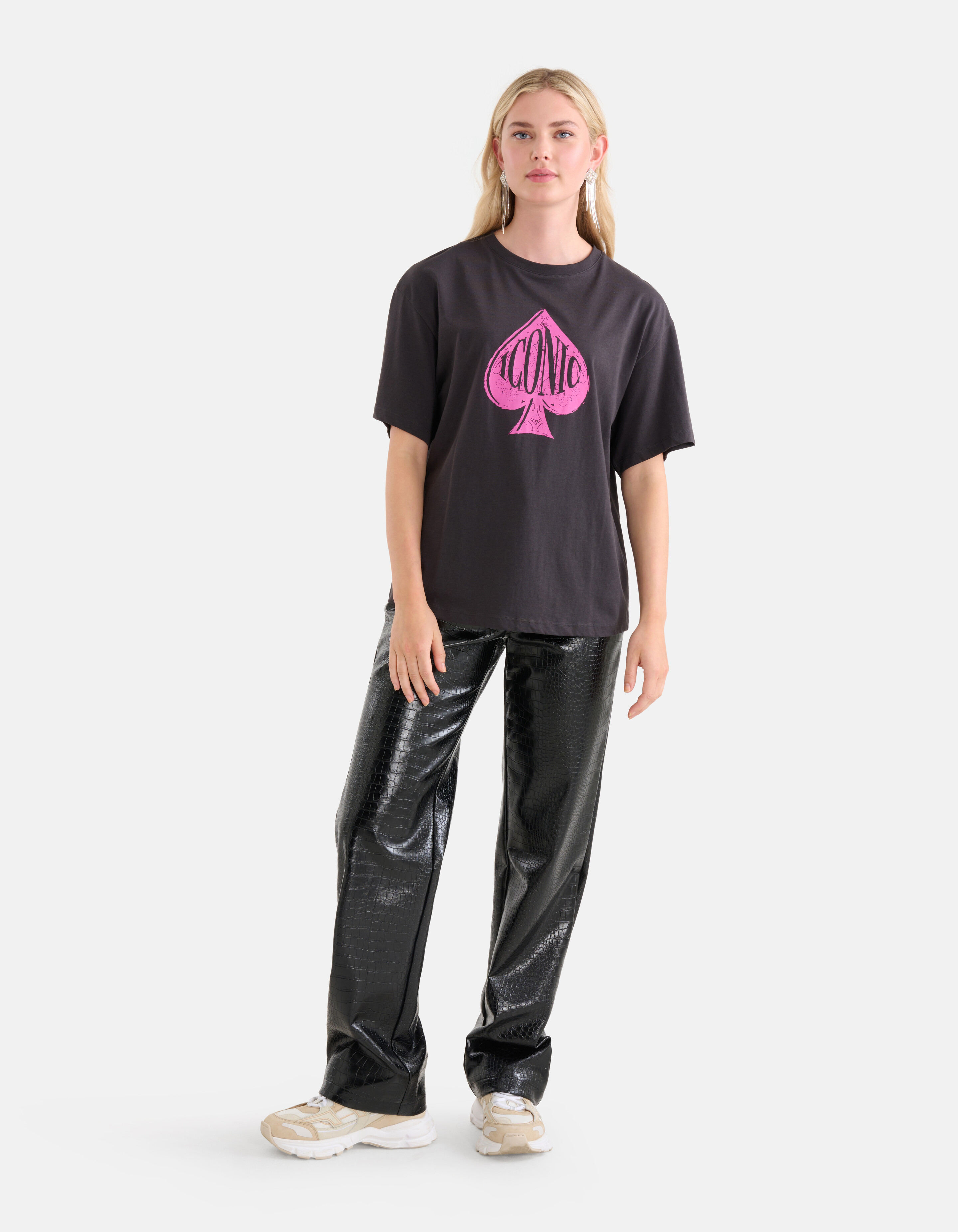 Artwork T-shirt Schwarz SHOEBY WOMEN