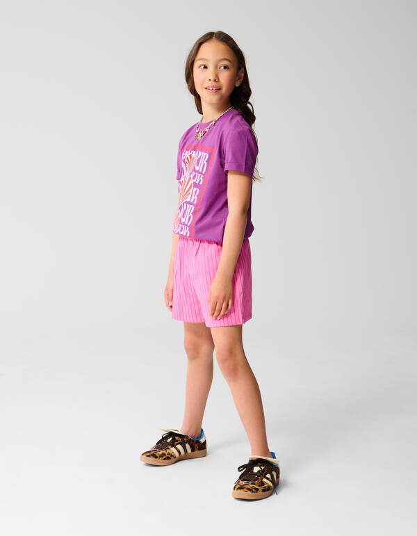 Gestreifte Short Rosa SHOEBY GIRLS