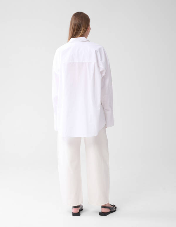 Übergroße Bluse mit Stickerei Weiß By Lonneke SHOEBY WOMEN