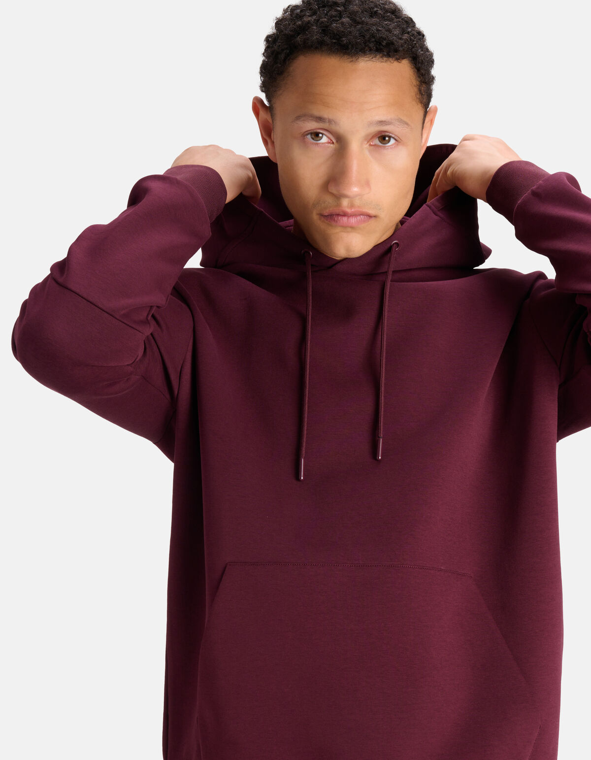 Relaxed Fit Hoodie Dunkelrot SHOEBY MEN