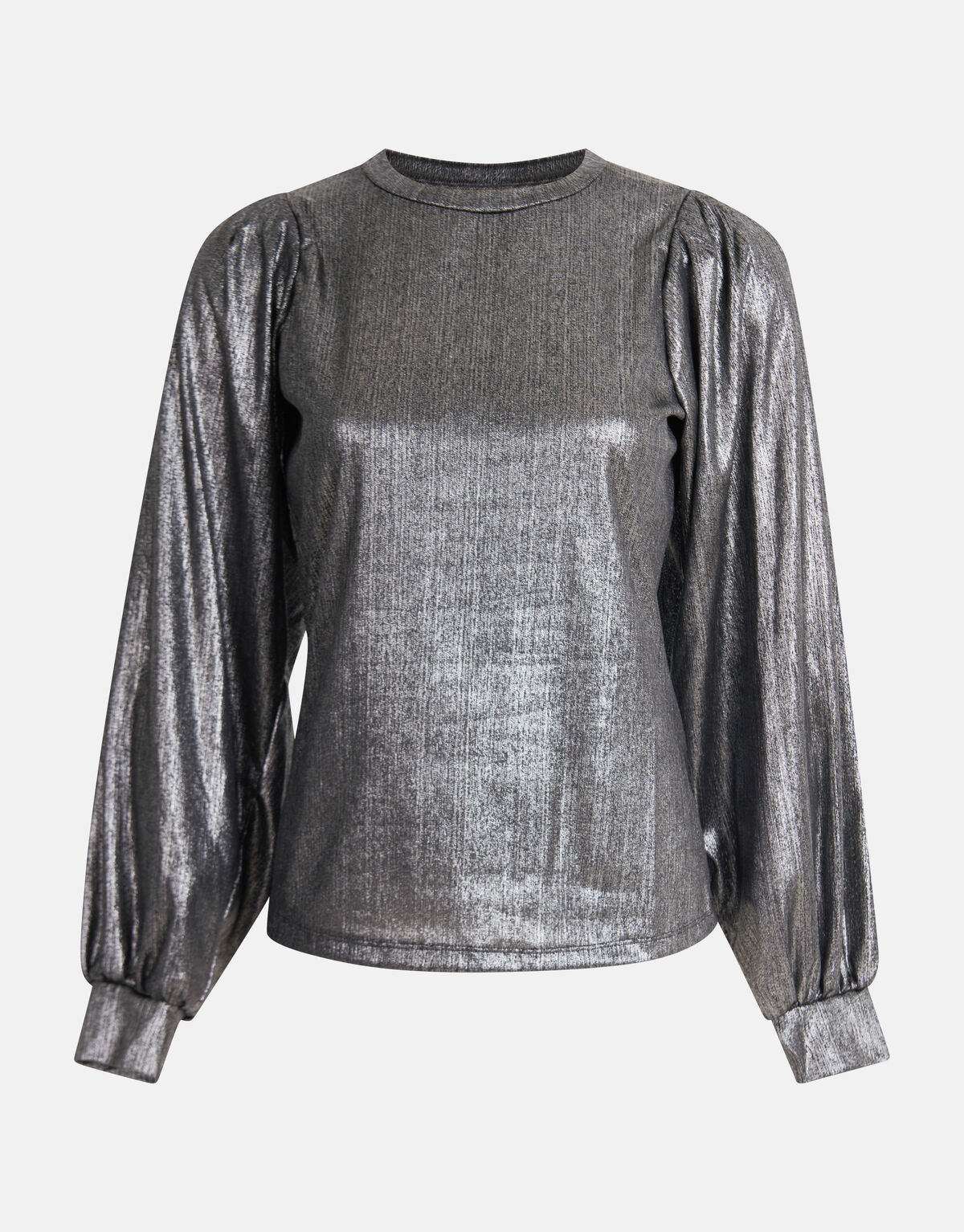 Glitzer-Langarmtop Schwarz SHOEBY WOMEN