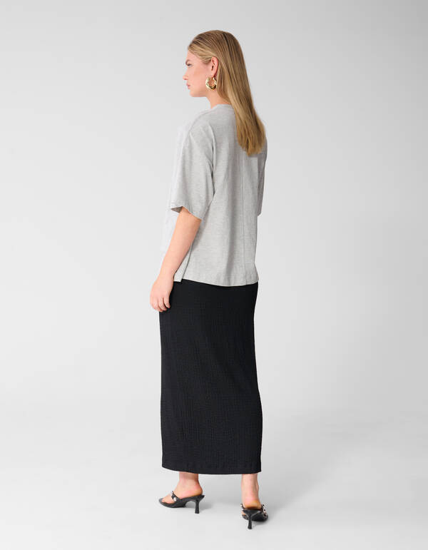 Crinkle Maxi Rock Schwarz SHOEBY WOMEN