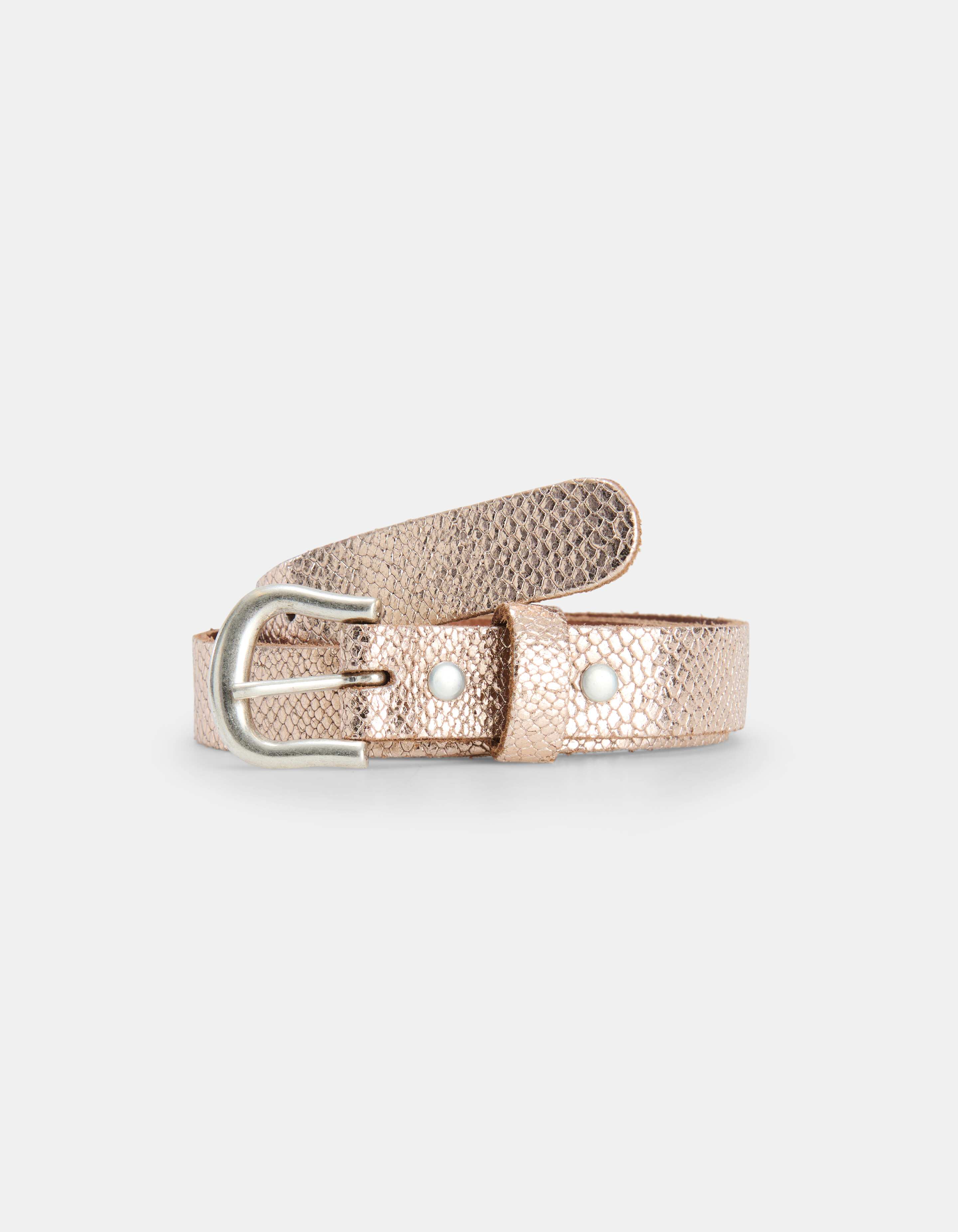 Metallischer Python-Gürtel SHOEBY ACCESSOIRES