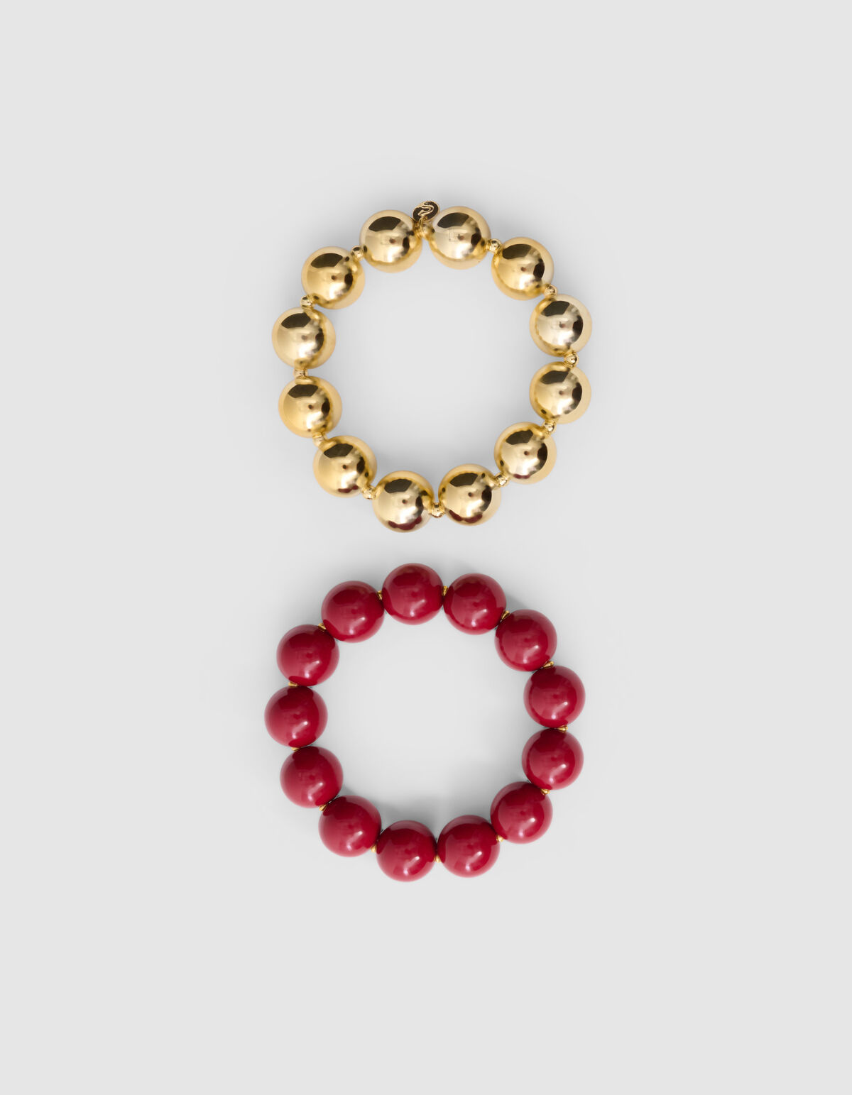 Perlenarmband-Set Dunkelrot SHOEBY ACCESSOIRES