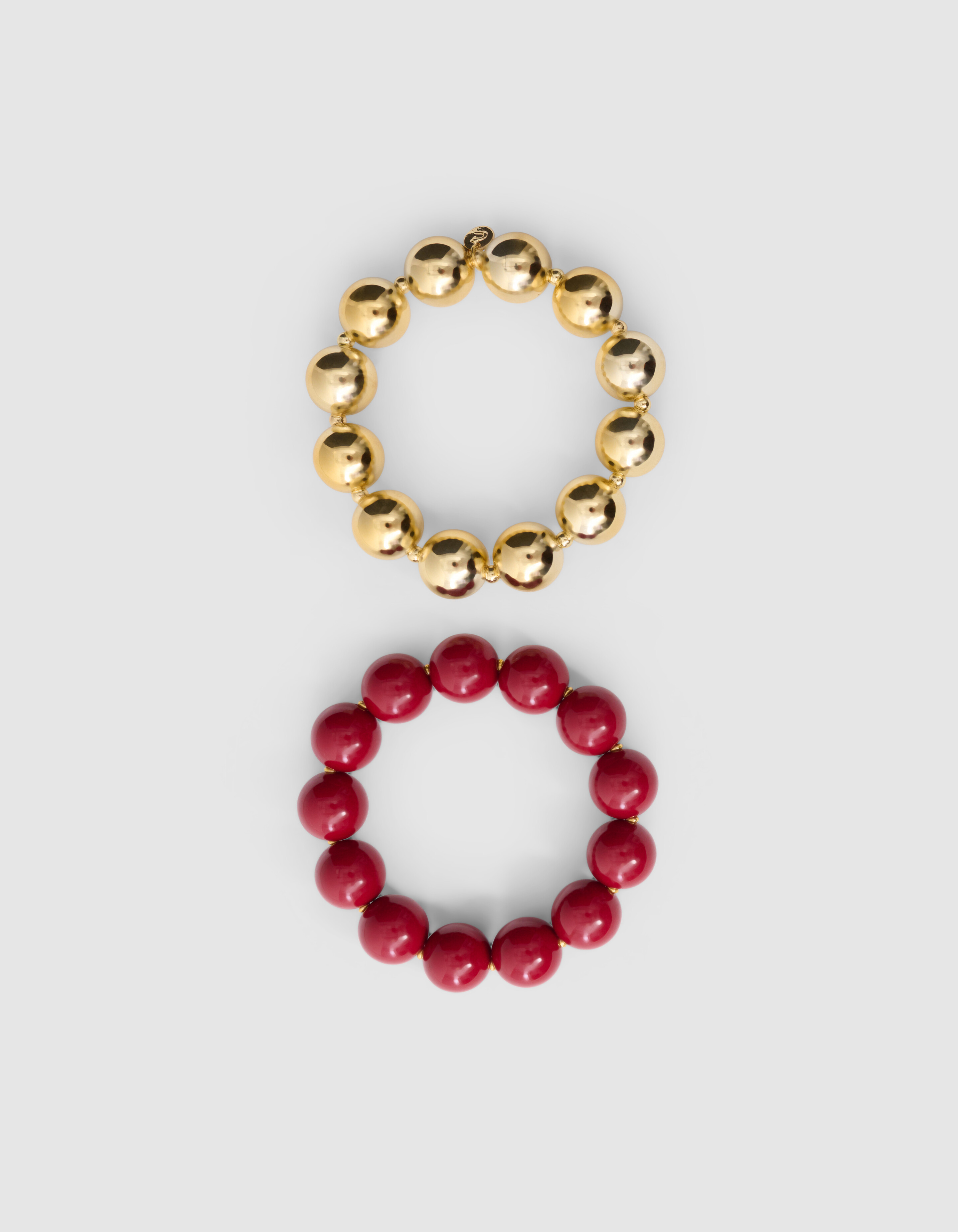 Perlenarmband-Set Dunkelrot SHOEBY ACCESSOIRES