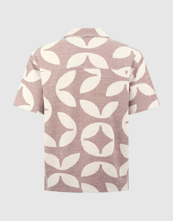 Overshirt mit durchgehendem Logo-Print in Braun SHOEBY MEN