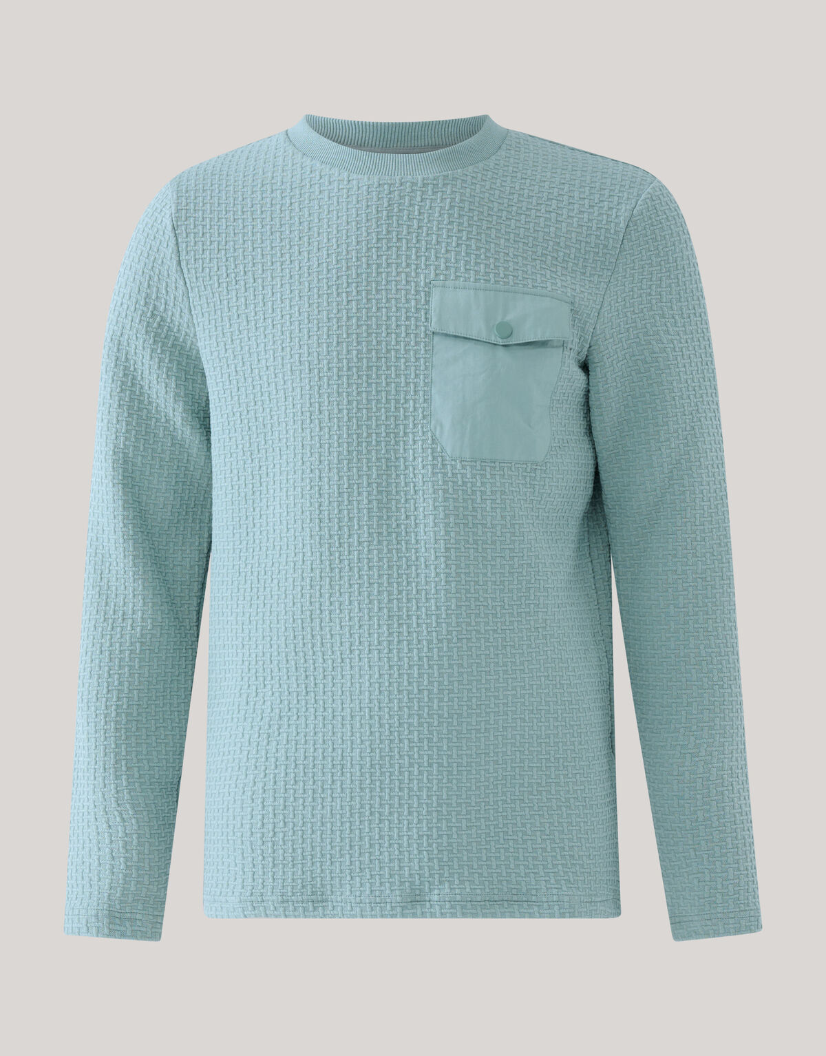 Struktur-Taschen-Pullover Blau SHOEBY MEN