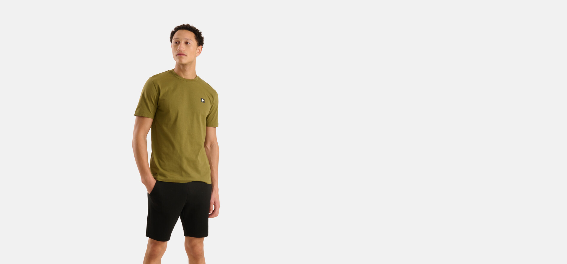 Glitzer-T-Shirt Grün SHOEBY MEN