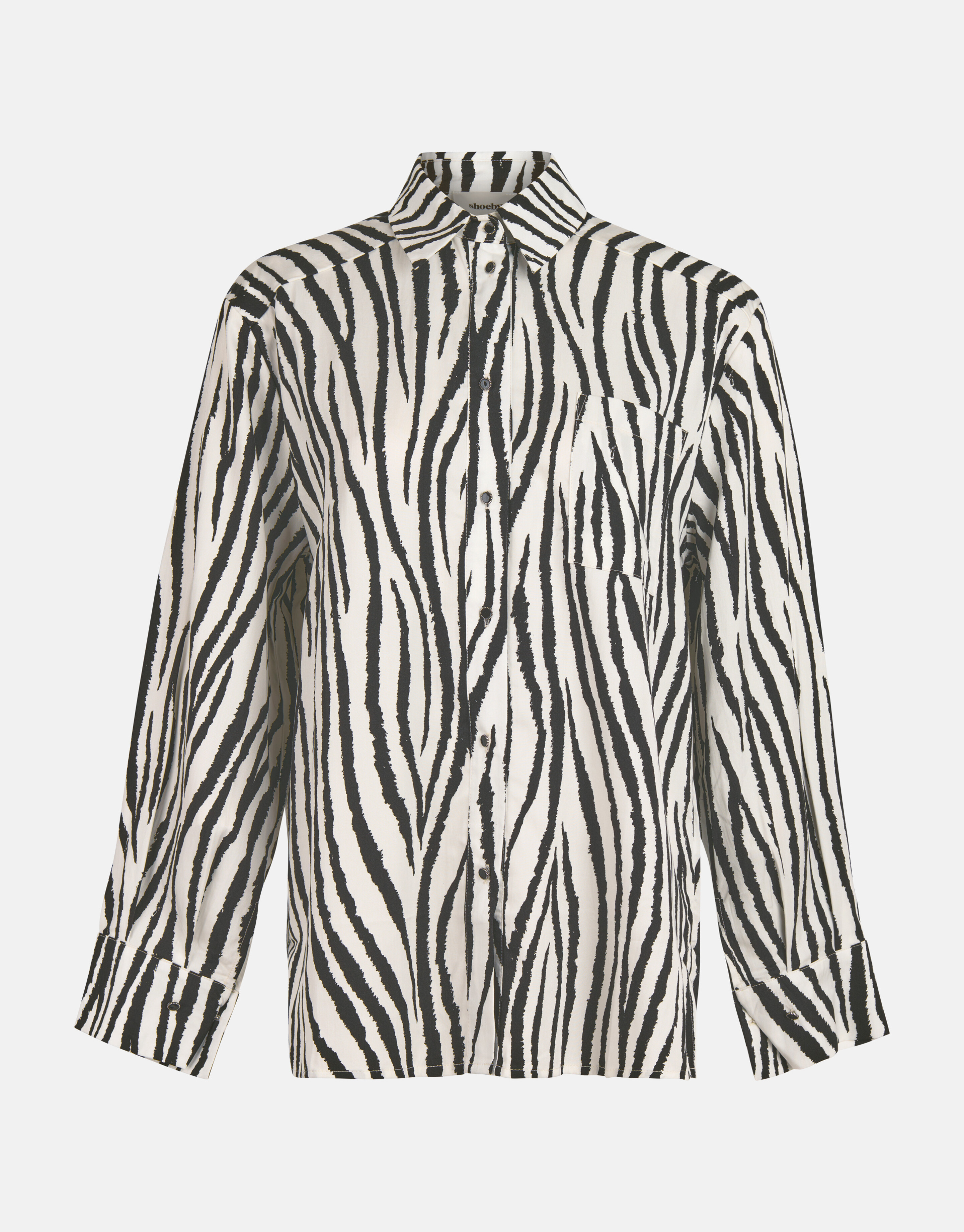 Bluse mit Zebradruck Schwarz/Weiß SHOEBY WOMEN