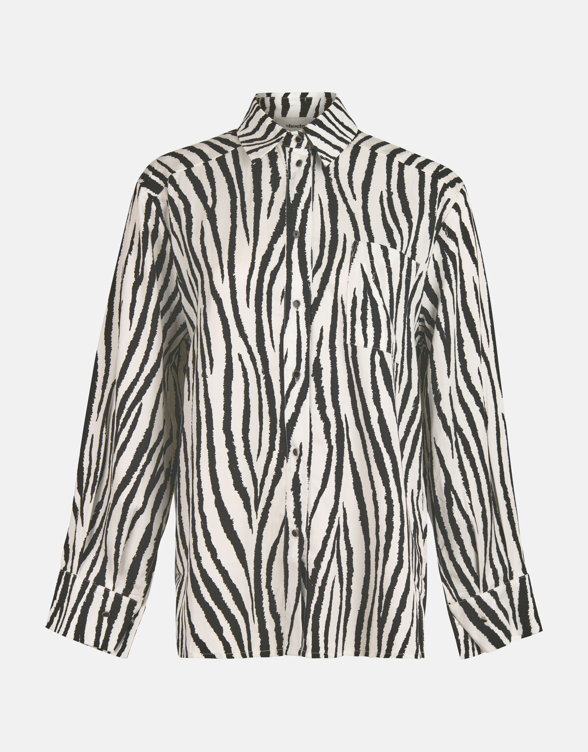 Bluse mit Zebradruck Schwarz/Weiß SHOEBY WOMEN