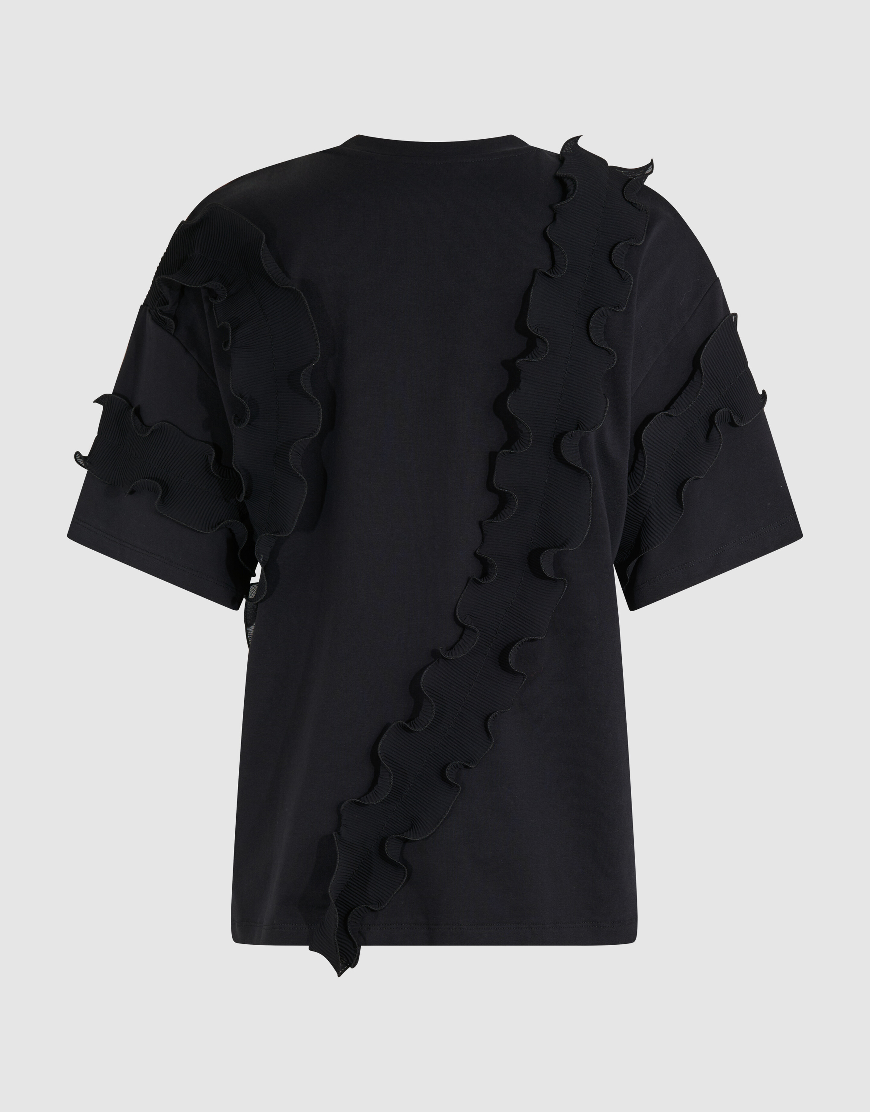 Rüschen-T-Shirt Schwarz SHOEBY WOMEN