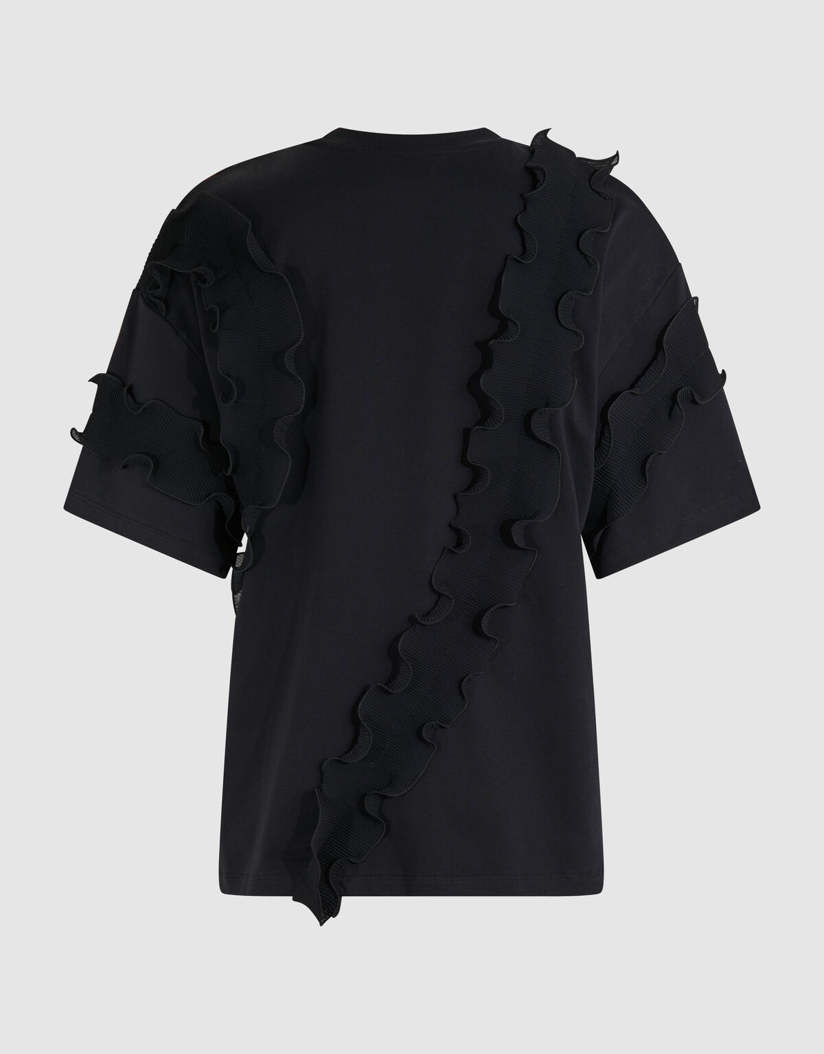 Rüschen-T-Shirt Schwarz SHOEBY WOMEN