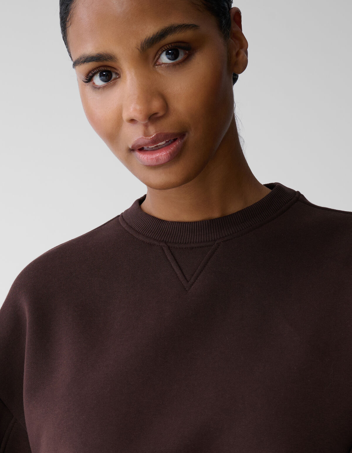 Pullover mit großen Ärmeln Dunkelbraun SHOEBY WOMEN