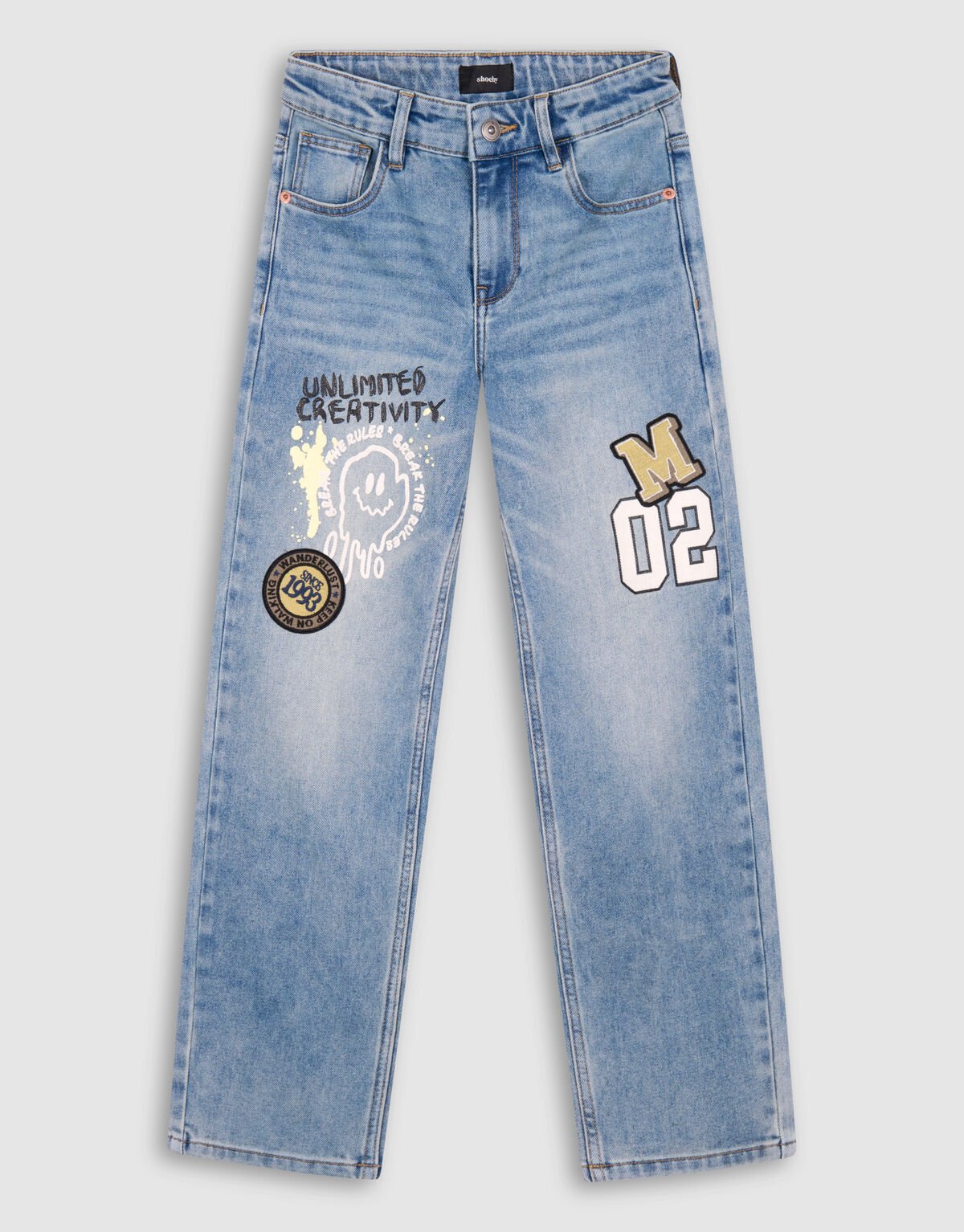 Artwork Straight Fit Jeans Blau SHOEBY WOMEN