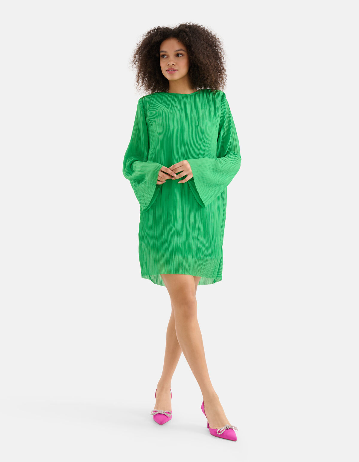 Plissee-Kleid Grün SHOEBY WOMEN