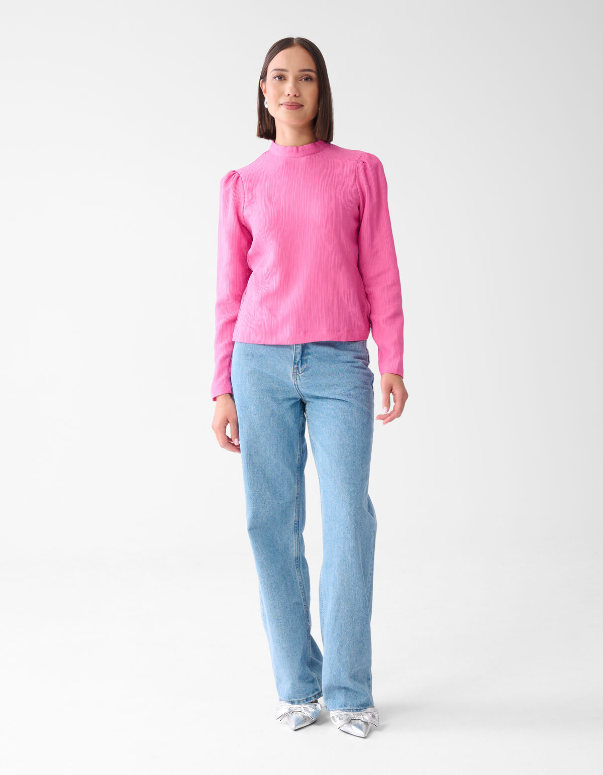 Strukturierte Bluse Rosa SHOEBY WOMEN