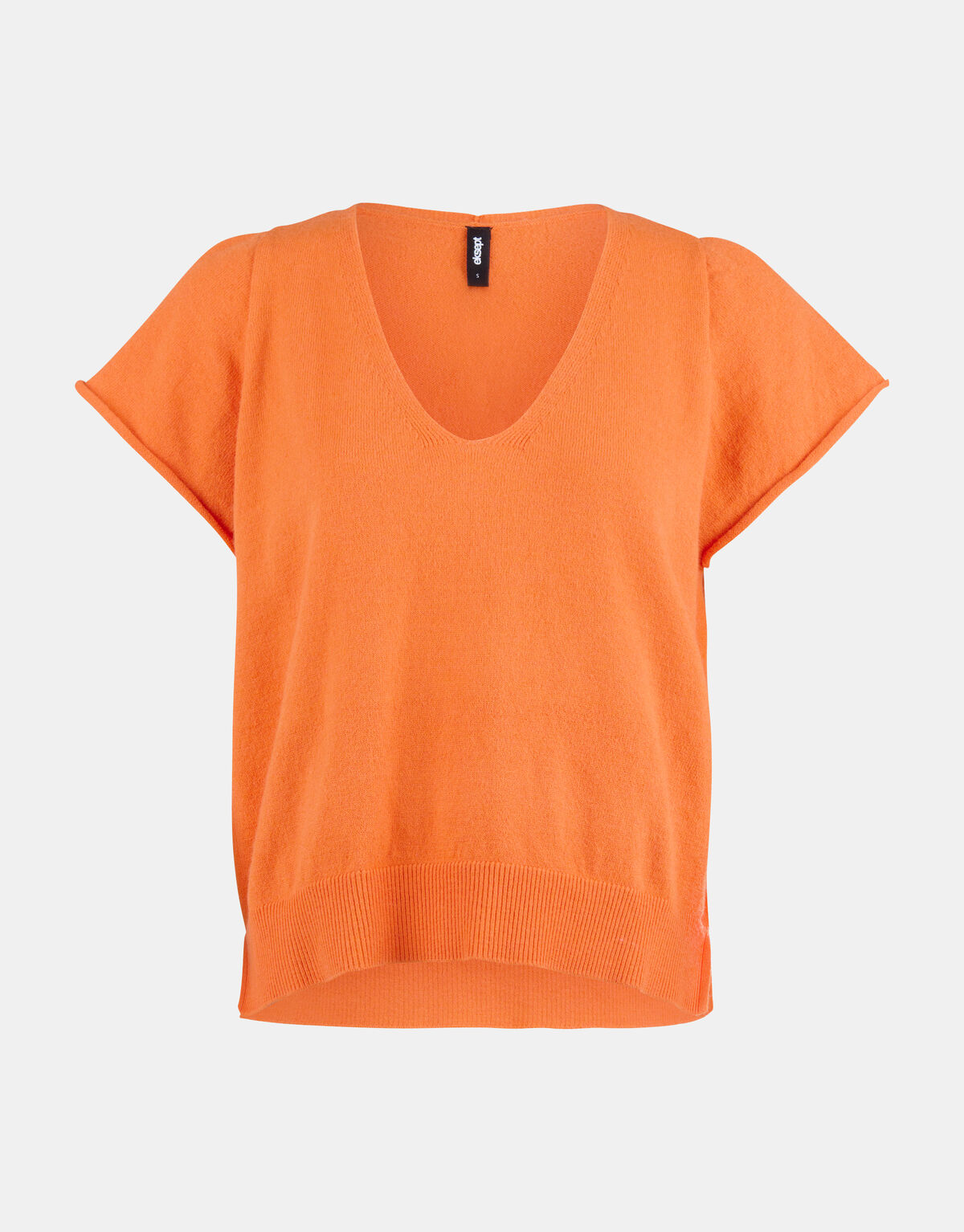 Stricktop mit V-Ausschnitt Orange EKSEPT