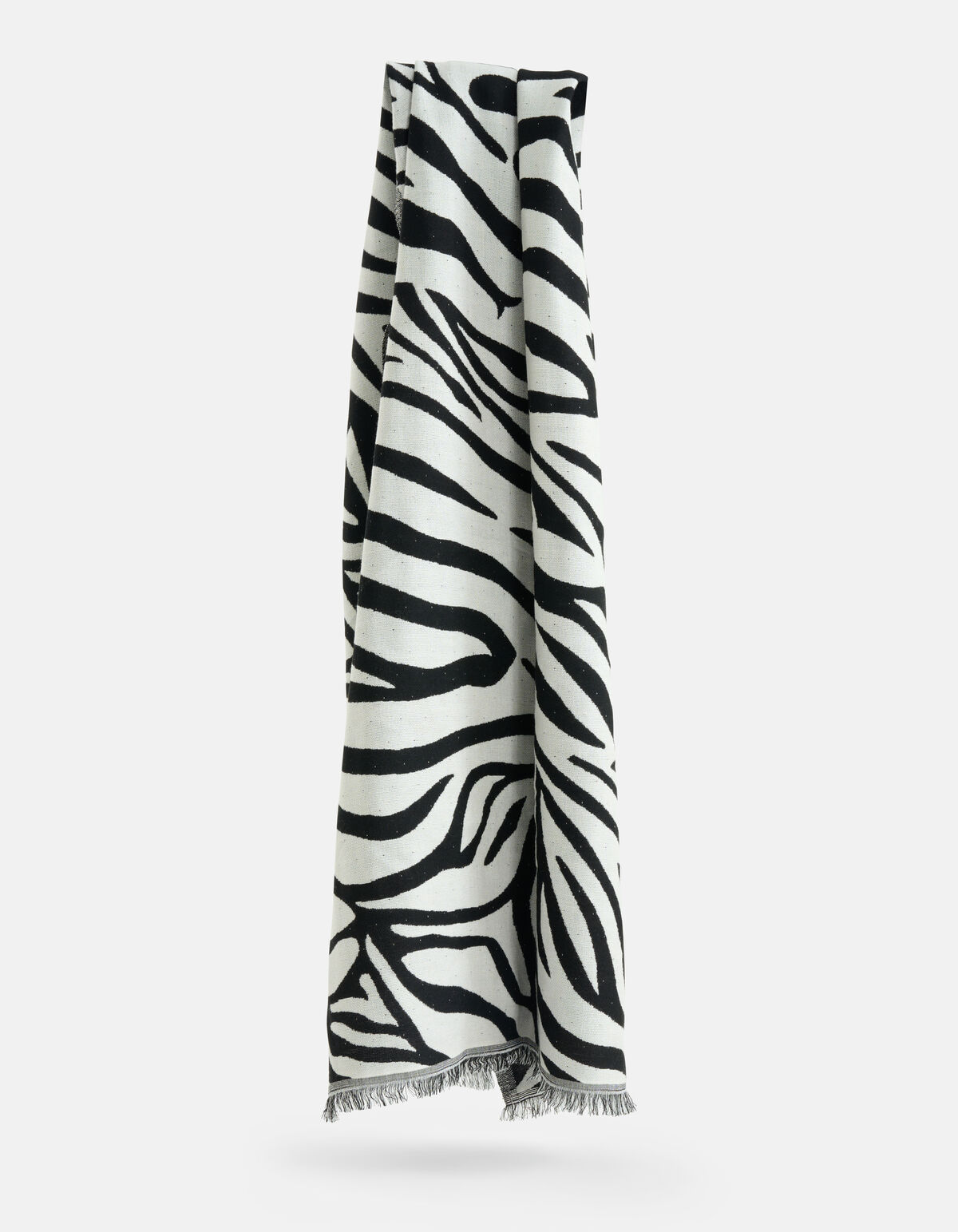 Zebra-Jacquard-Schal Schwarz/Weiß SHOEBY ACCESSOIRES