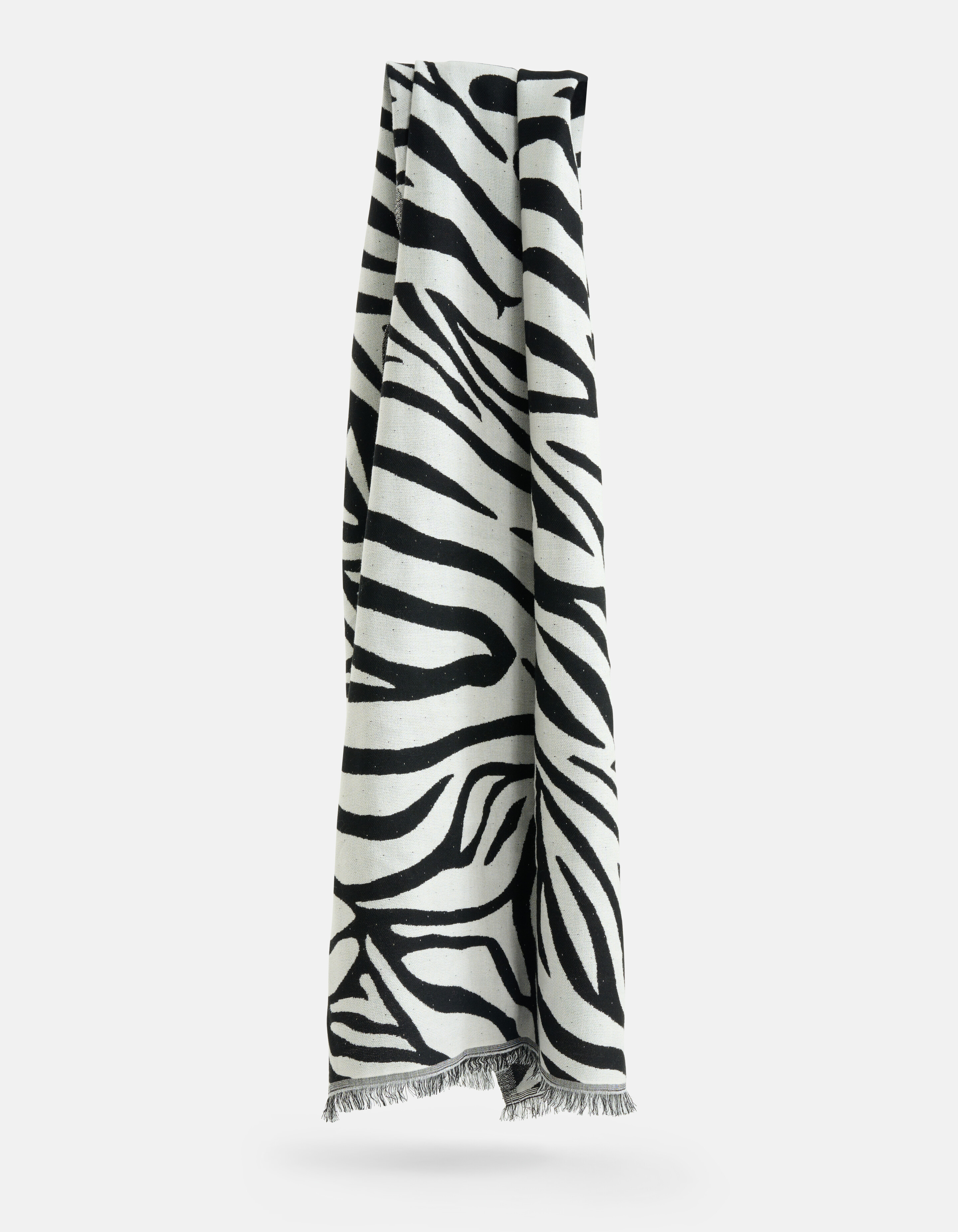 Zebra-Jacquard-Schal Schwarz/Weiß SHOEBY ACCESSOIRES