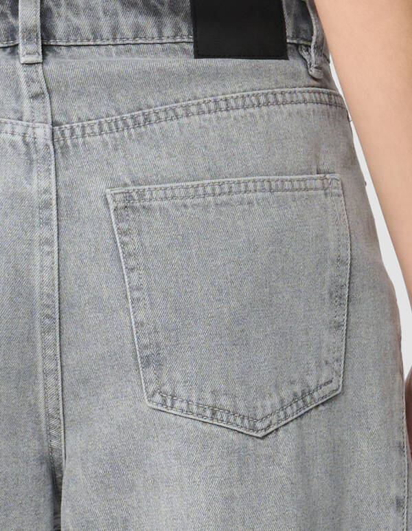 Barrel Fit Jeans Hellgrau SHOEBY WOMEN