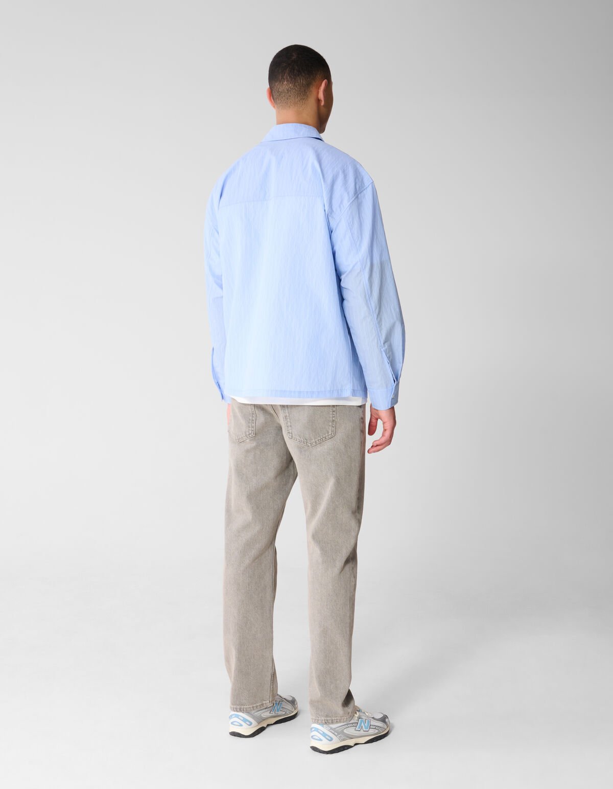 Relaxed Fit Nadelstreifenhemd Hellblau SHOEBY MEN