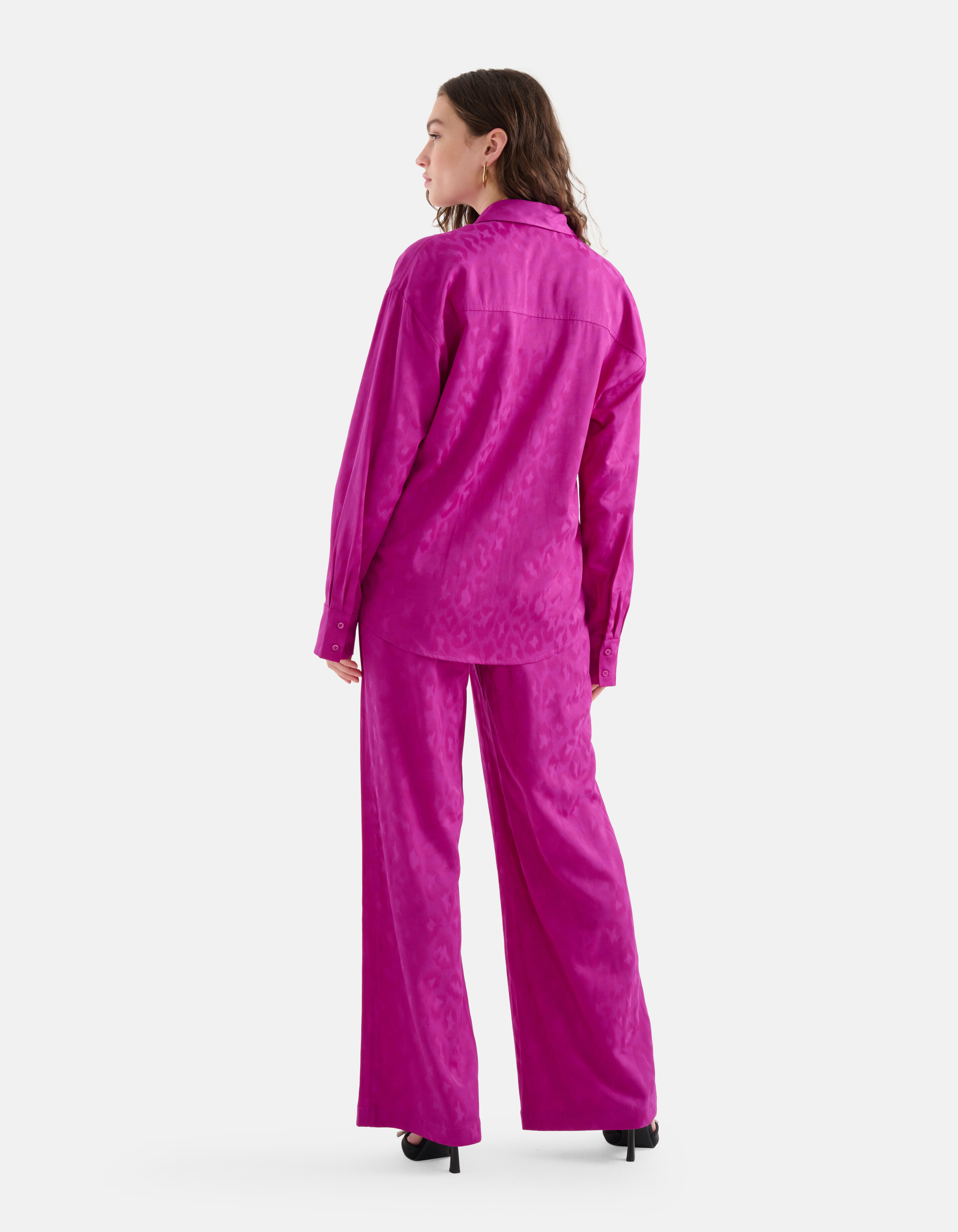 Satin Tier Bluse Lila SHOEBY WOMEN