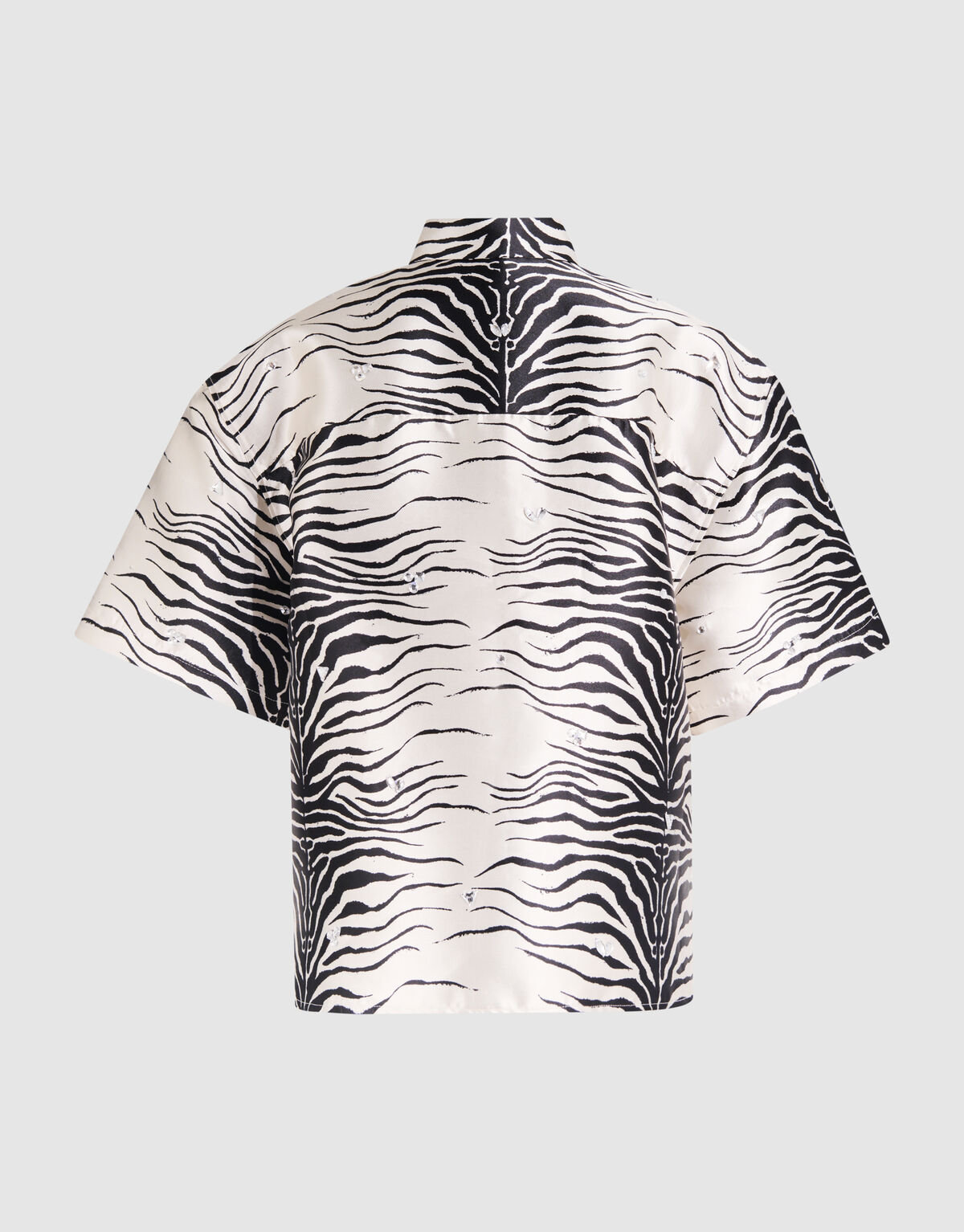 Bluse mit Zebramuster Schwarz/ Off-white SHOEBY WOMEN