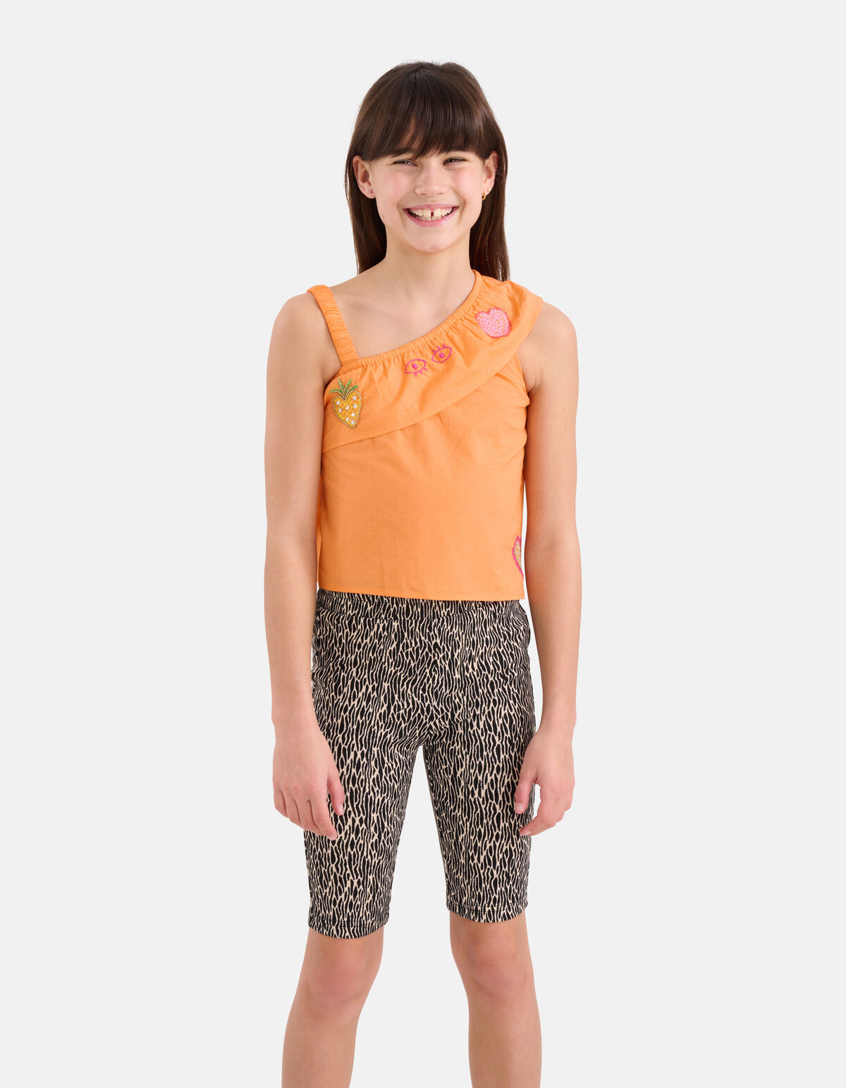 Stickerei-Oberteil Orange SHOEBY GIRLS