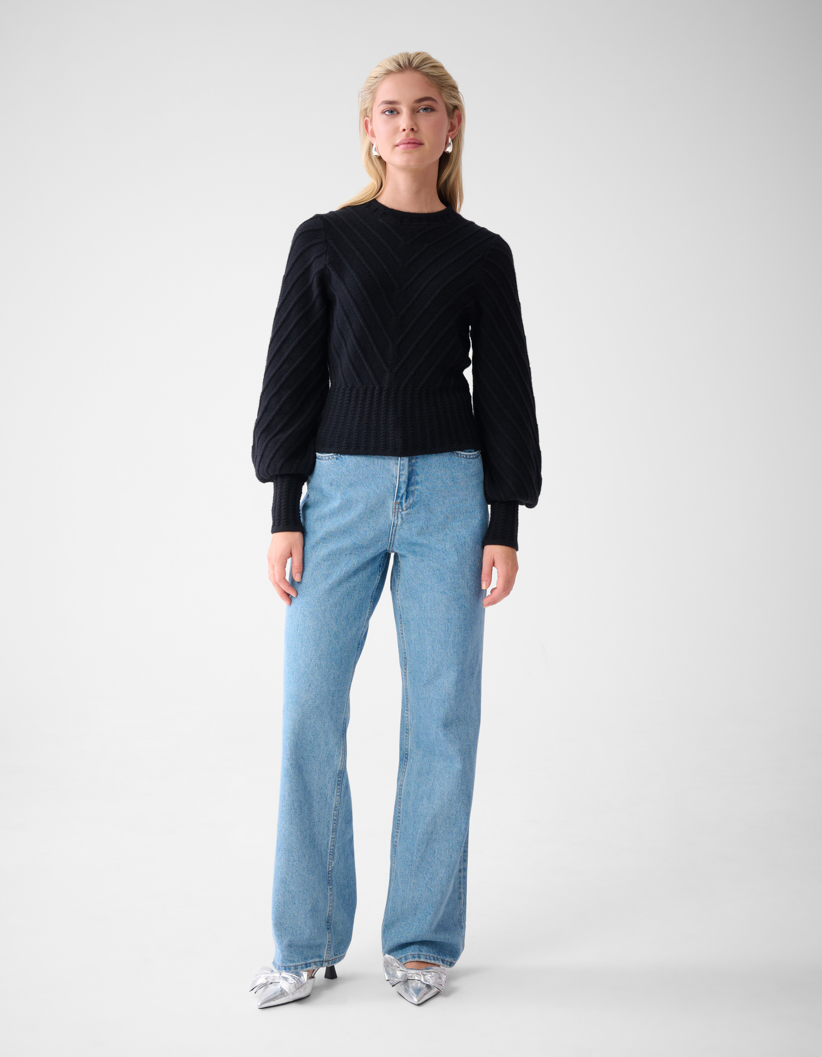 Diagonaler Pullover Schwarz SHOEBY WOMEN