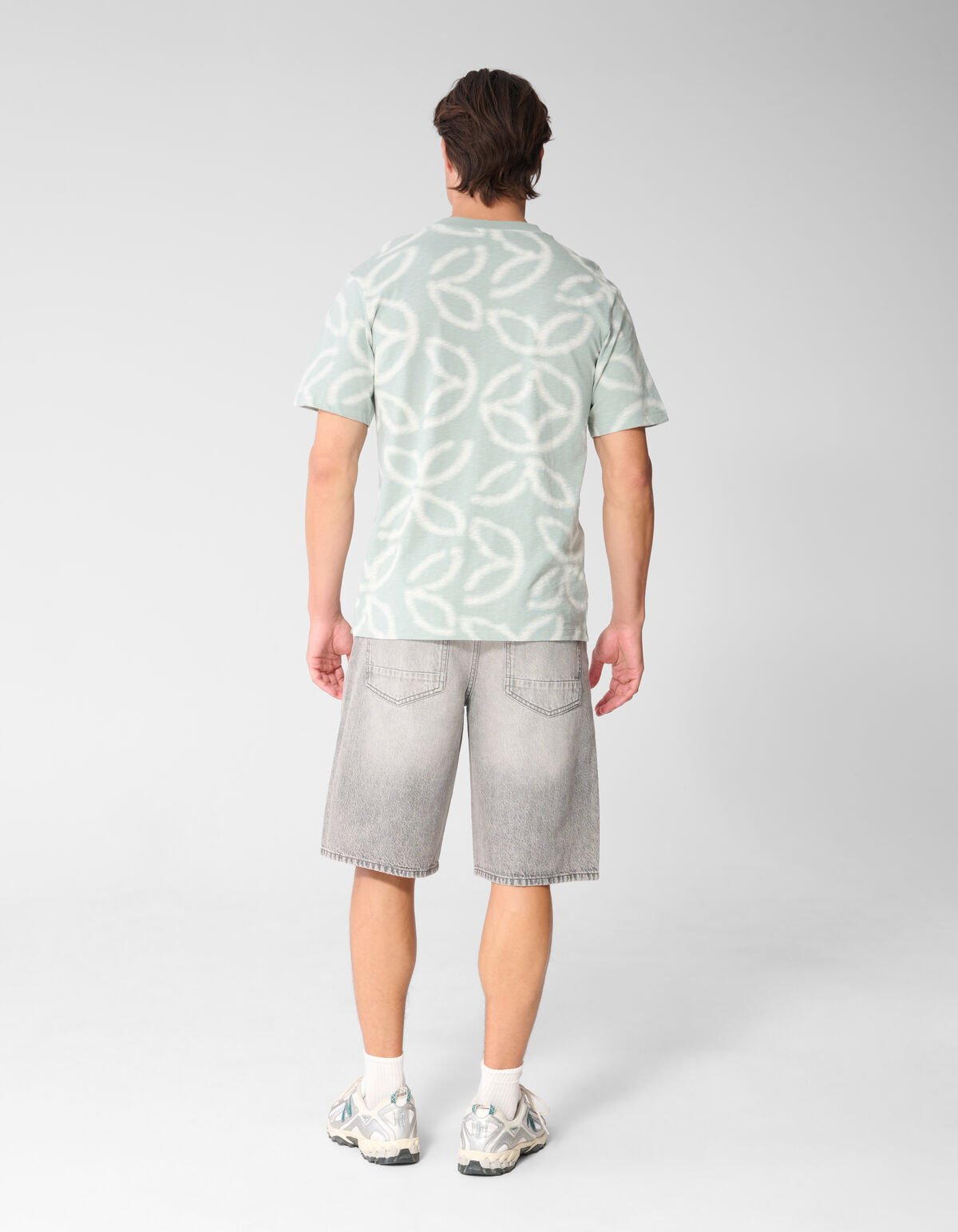 All Over Logo T-Shirt Hellgr&uuml;n SHOEBY MEN