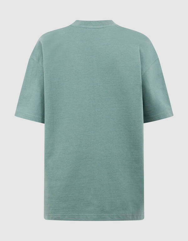 Minimal Text T-Shirt Gr&uuml;n SHOEBY BOYS