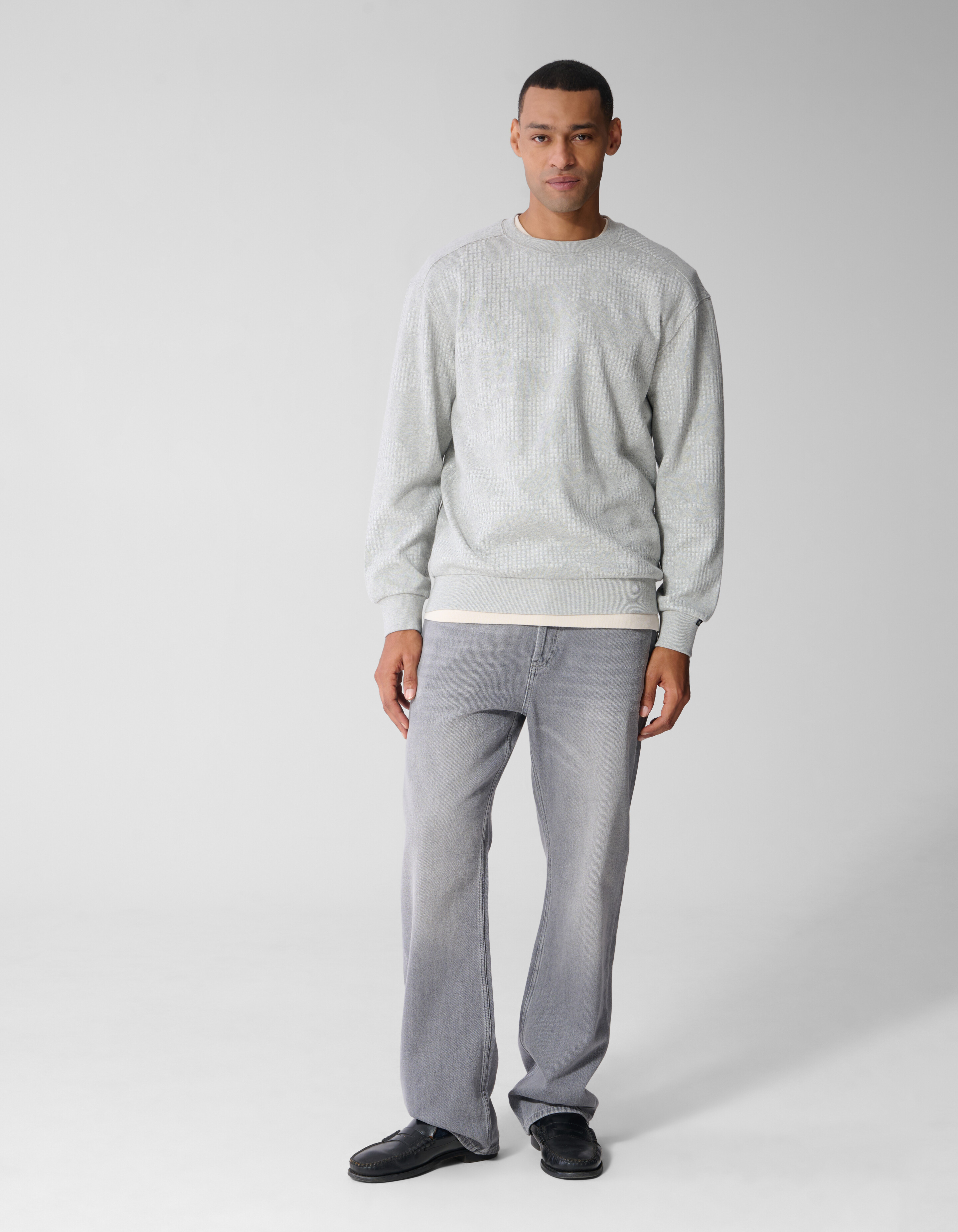 Camo Structure Pullover Hellgrau SHOEBY MEN