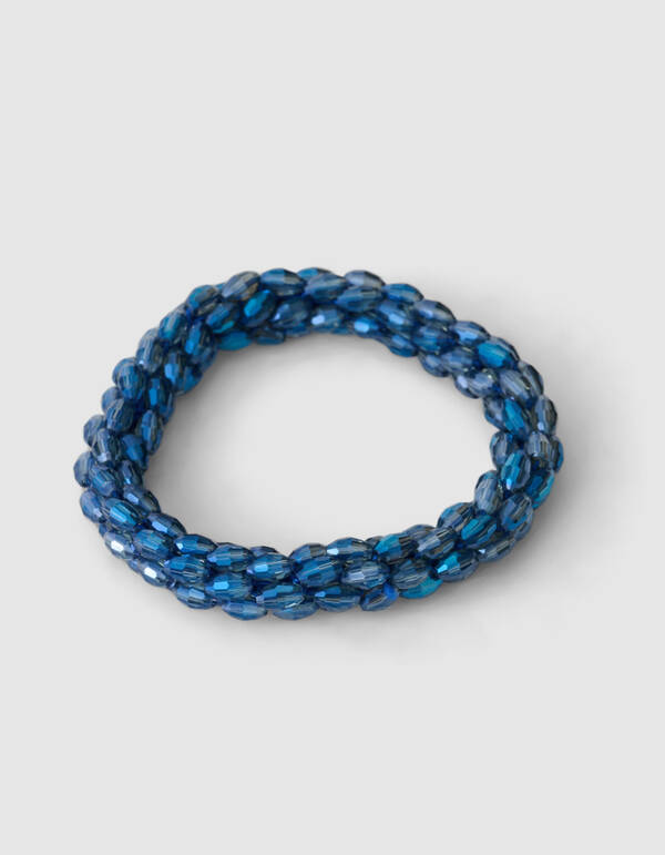 Oval Perlen Haarband Dunkelblau SHOEBY ACCESSOIRES