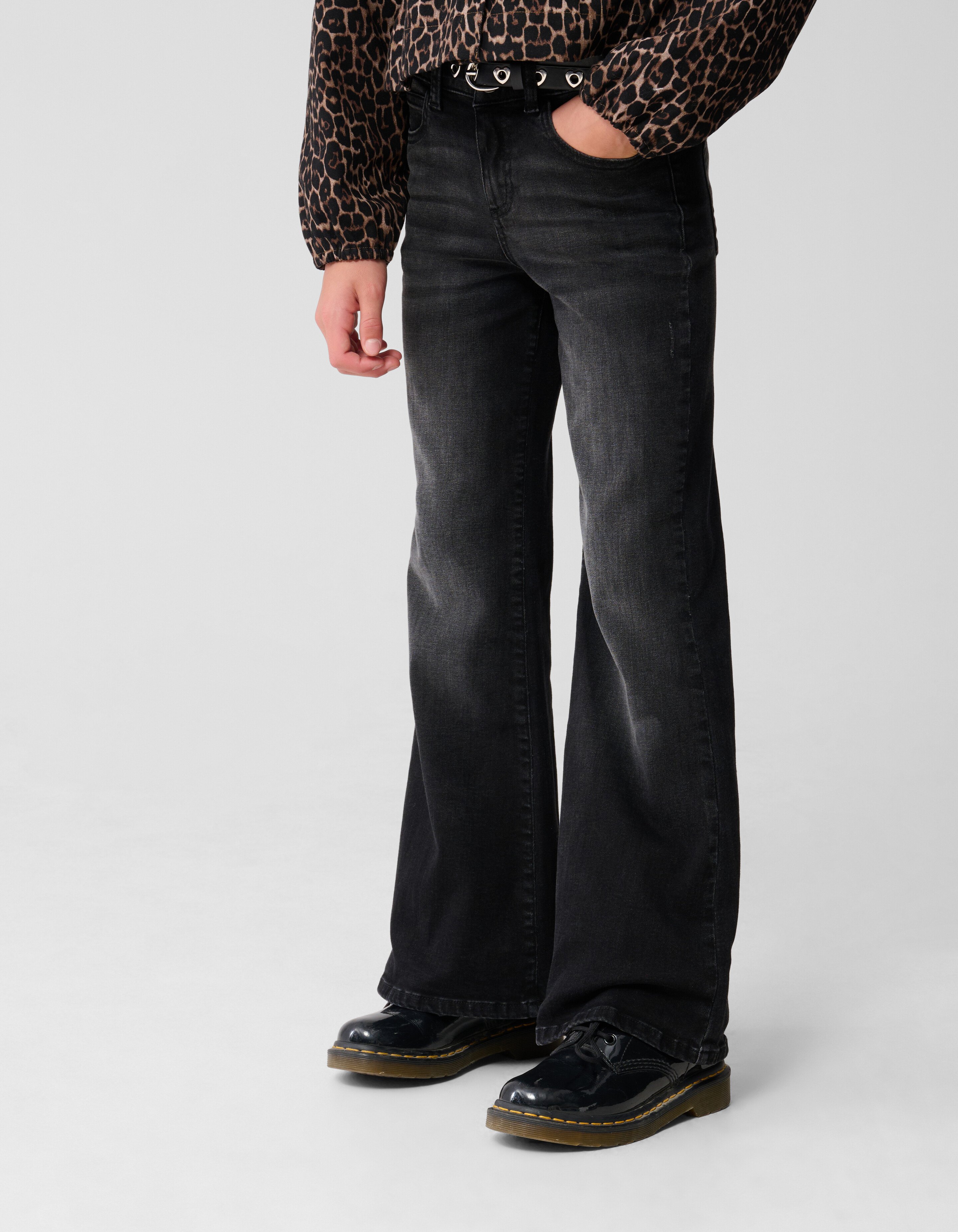 Flared Fit Jeans Schwarz SHOEBY GIRLS