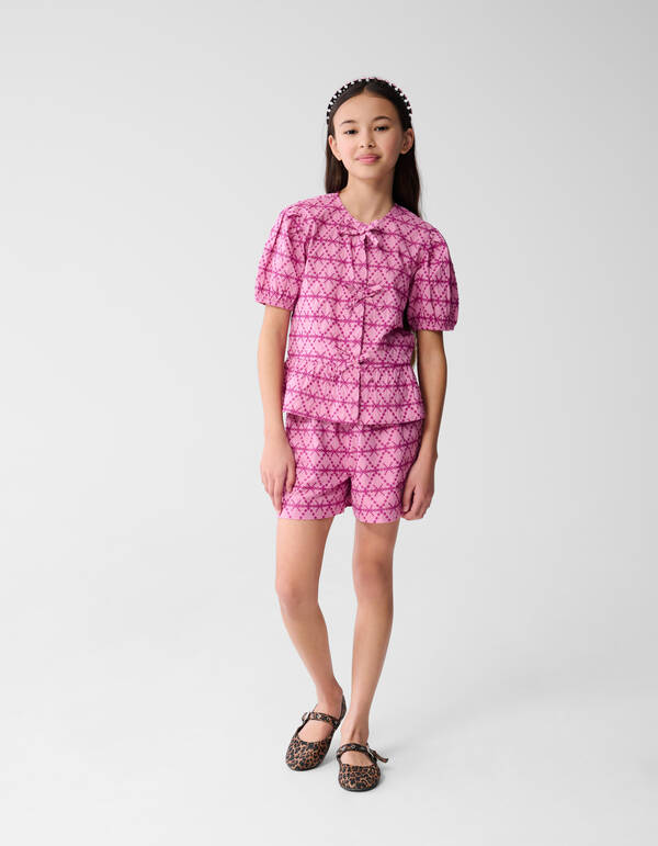 Stickerei Kurz Rosa SHOEBY GIRLS