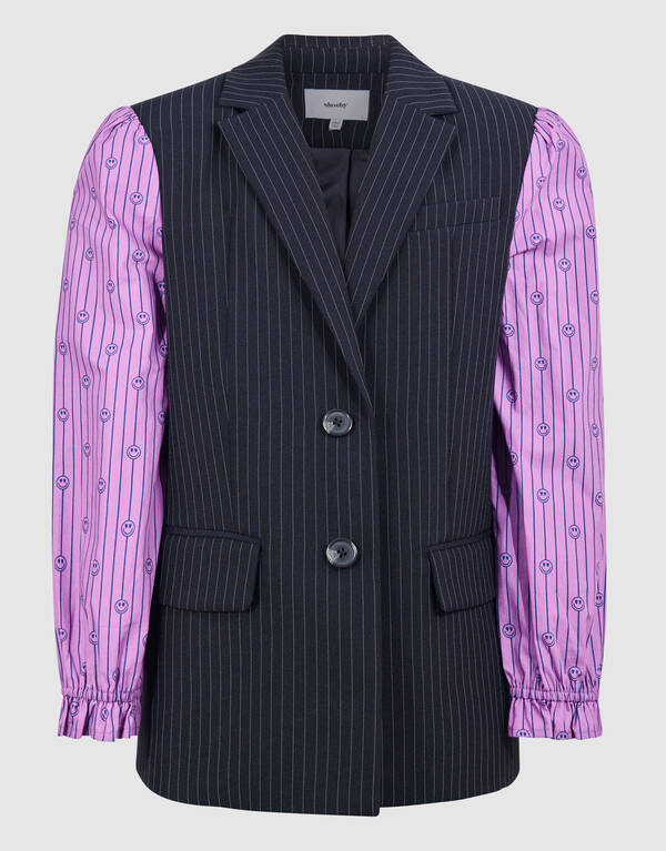 Smiley Nadelstreifenblazer Dunkelblau SHOEBY GIRLS