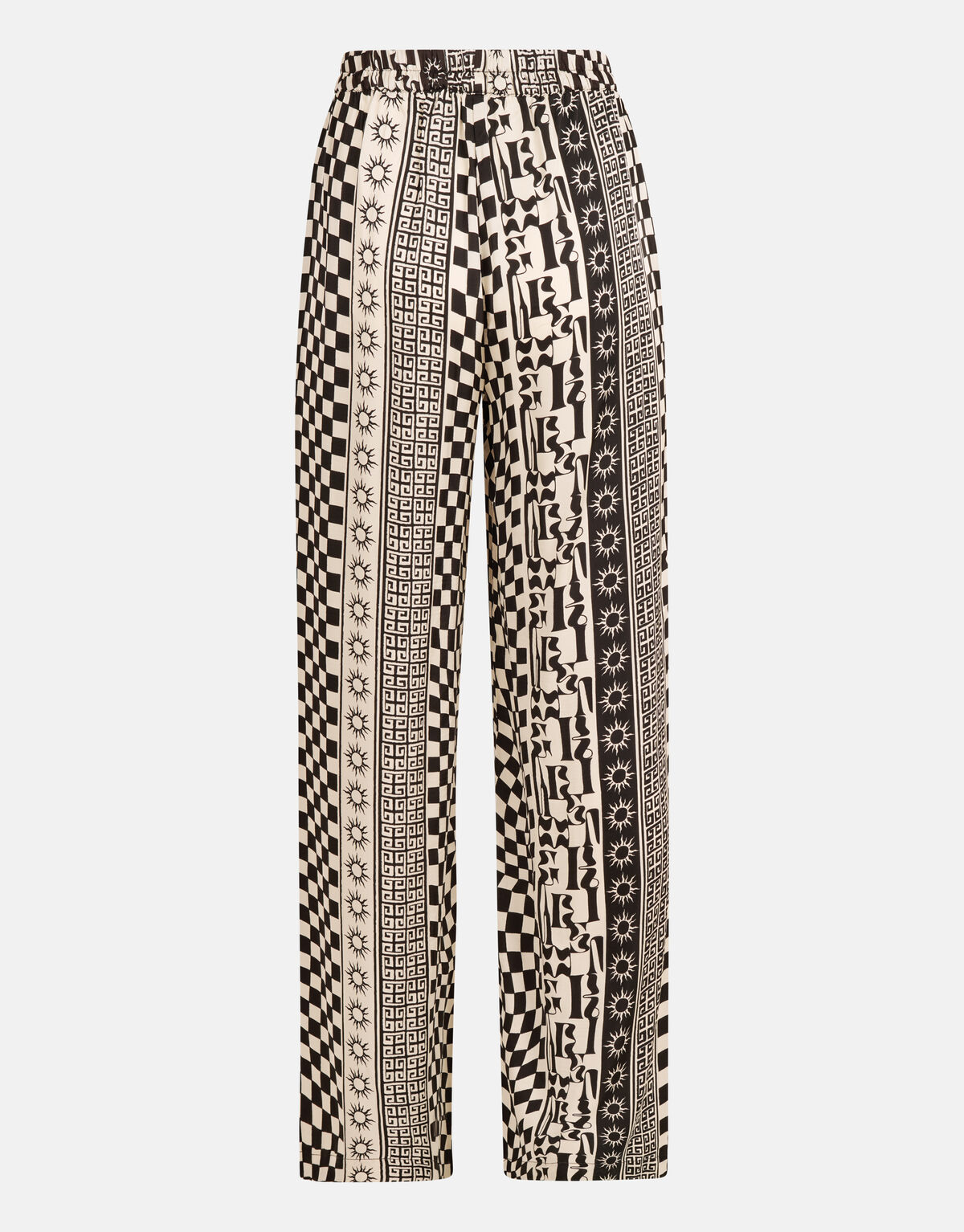 Bedruckte Hose schwarz/off-white SHOEBY WOMEN