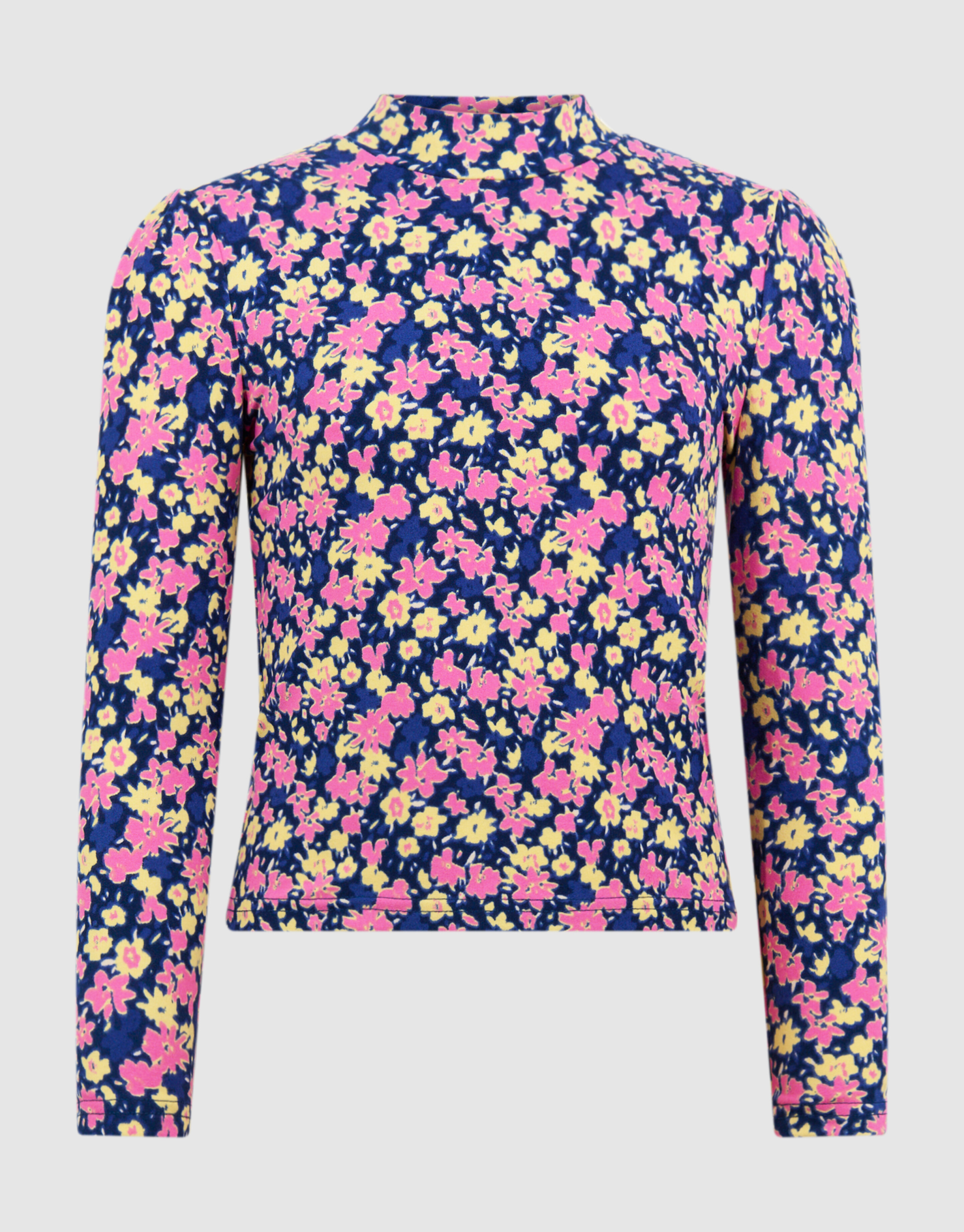 Langarmshirt mit Blumenmuster, dunkelblau/rosa SHOEBY GIRLS