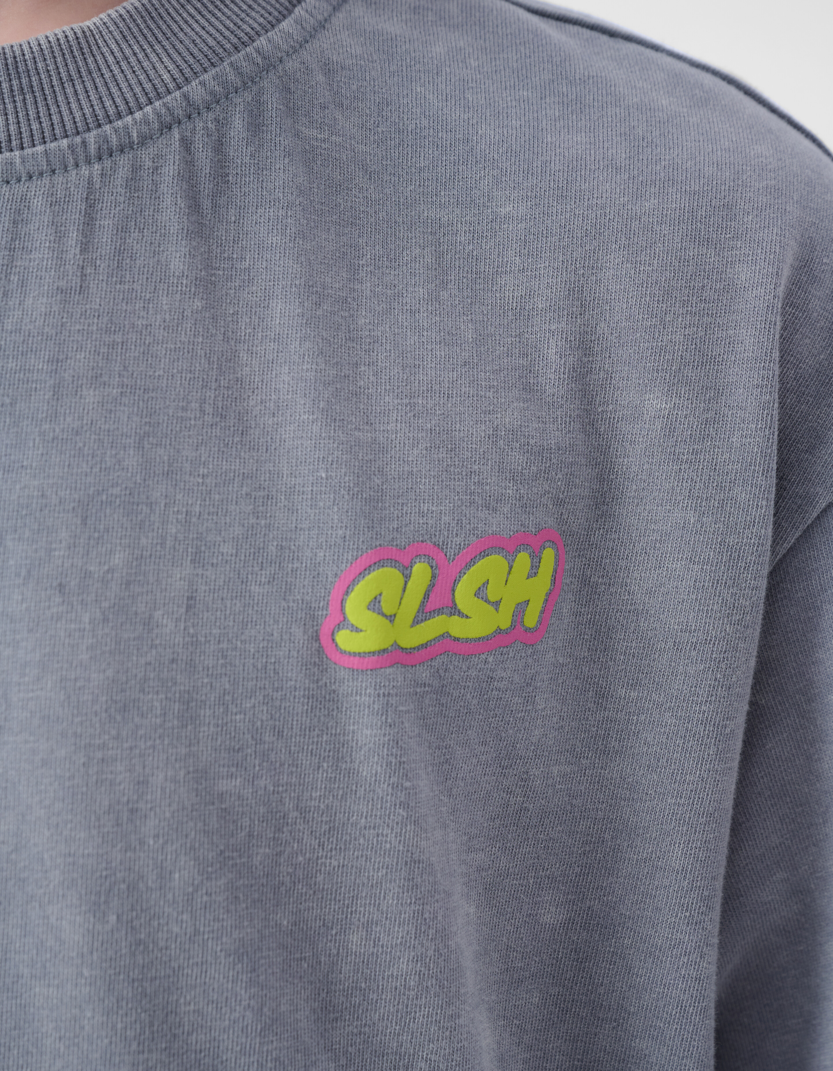 Text-T-Shirt Gewaschenes Hellgrau SHOEBY BOYS